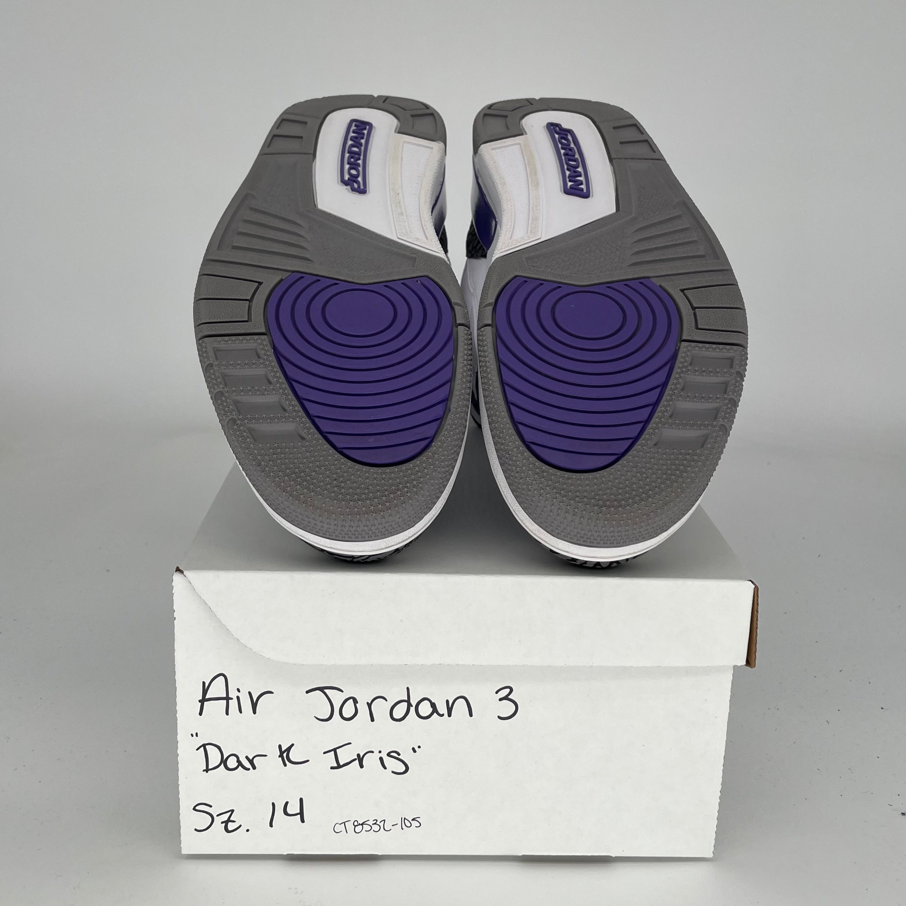 AIR JORDAN 3 DARK IRIS SIZE 14/15.5W CT8532-105