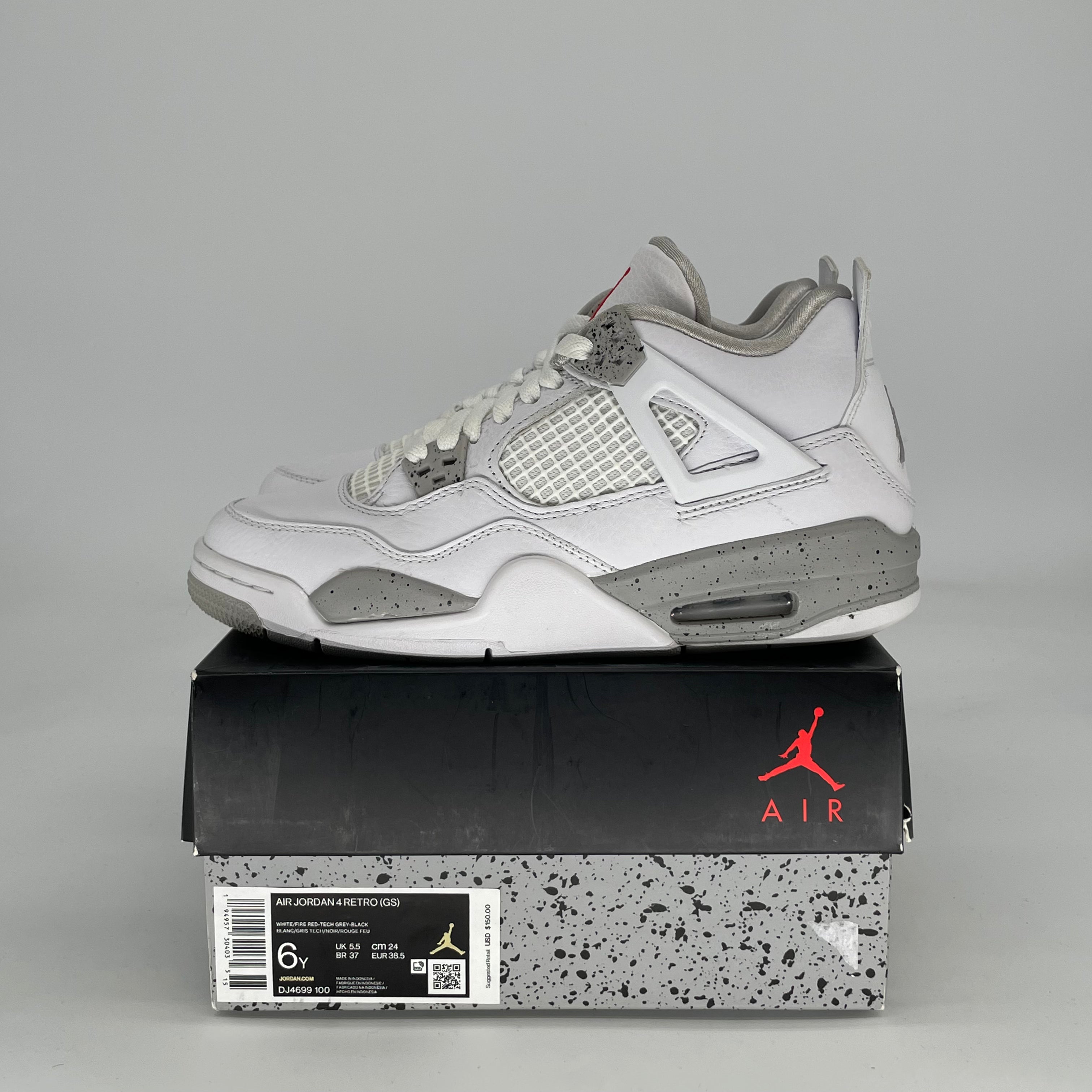 AIR JORDAN 4 WHITE OREO DJ4699-100 SIZE 6/7.5W