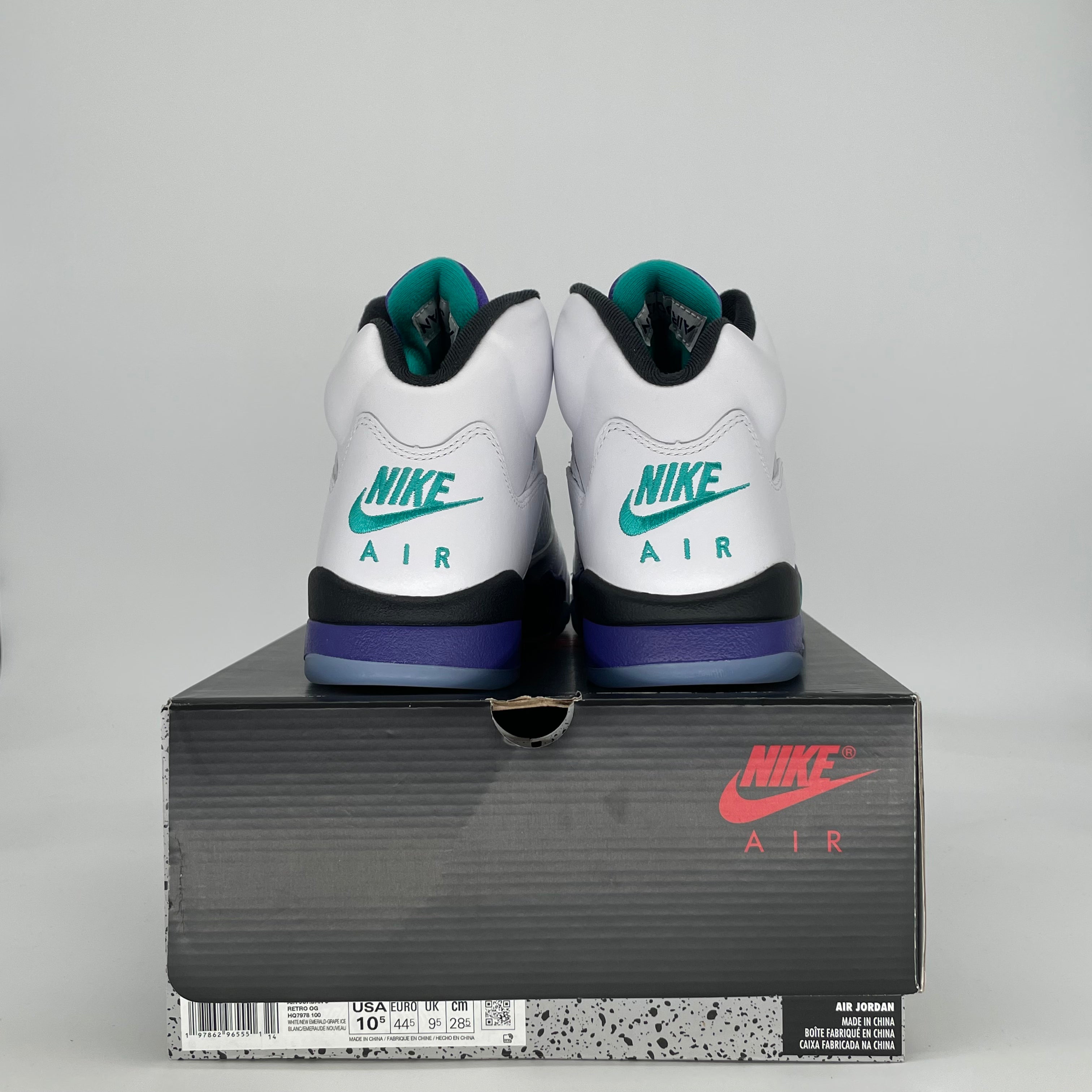 AIR JORDAN 5 GRAPE HQ7978-100 SIZE 10.5/12W
