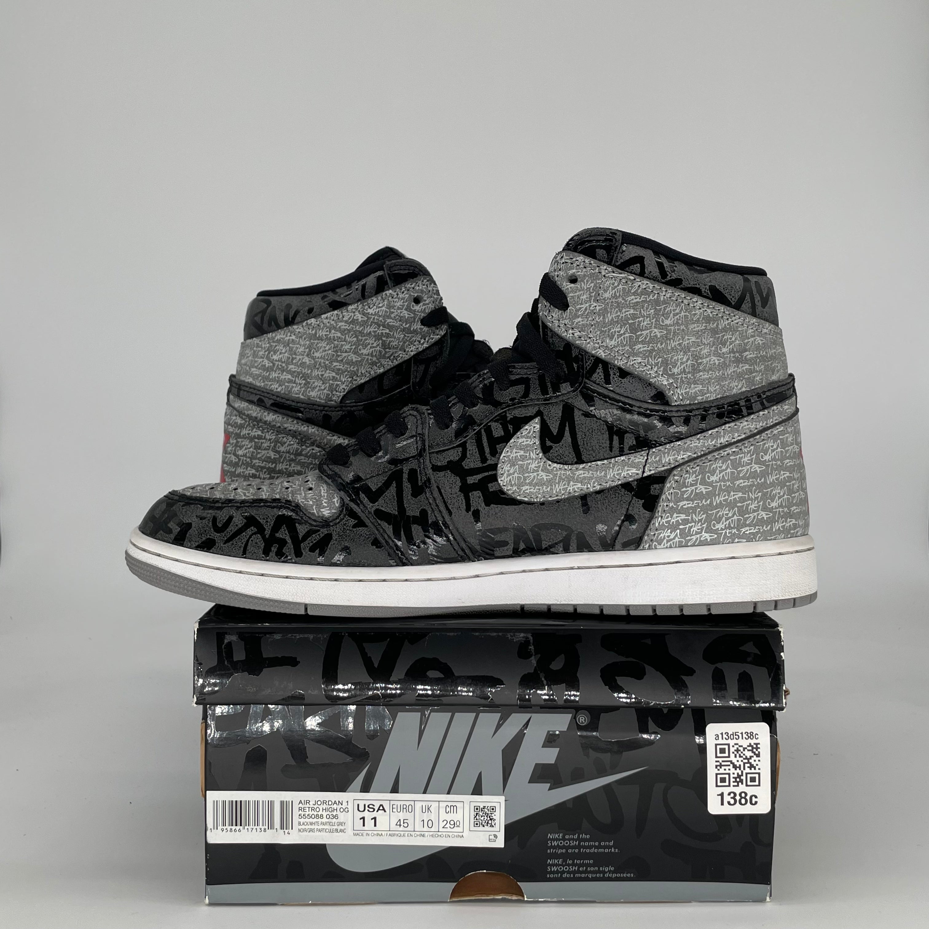 AIR JORDAN 1 REBELLIONAIRE 555088-036 SIZE 11/12.5W