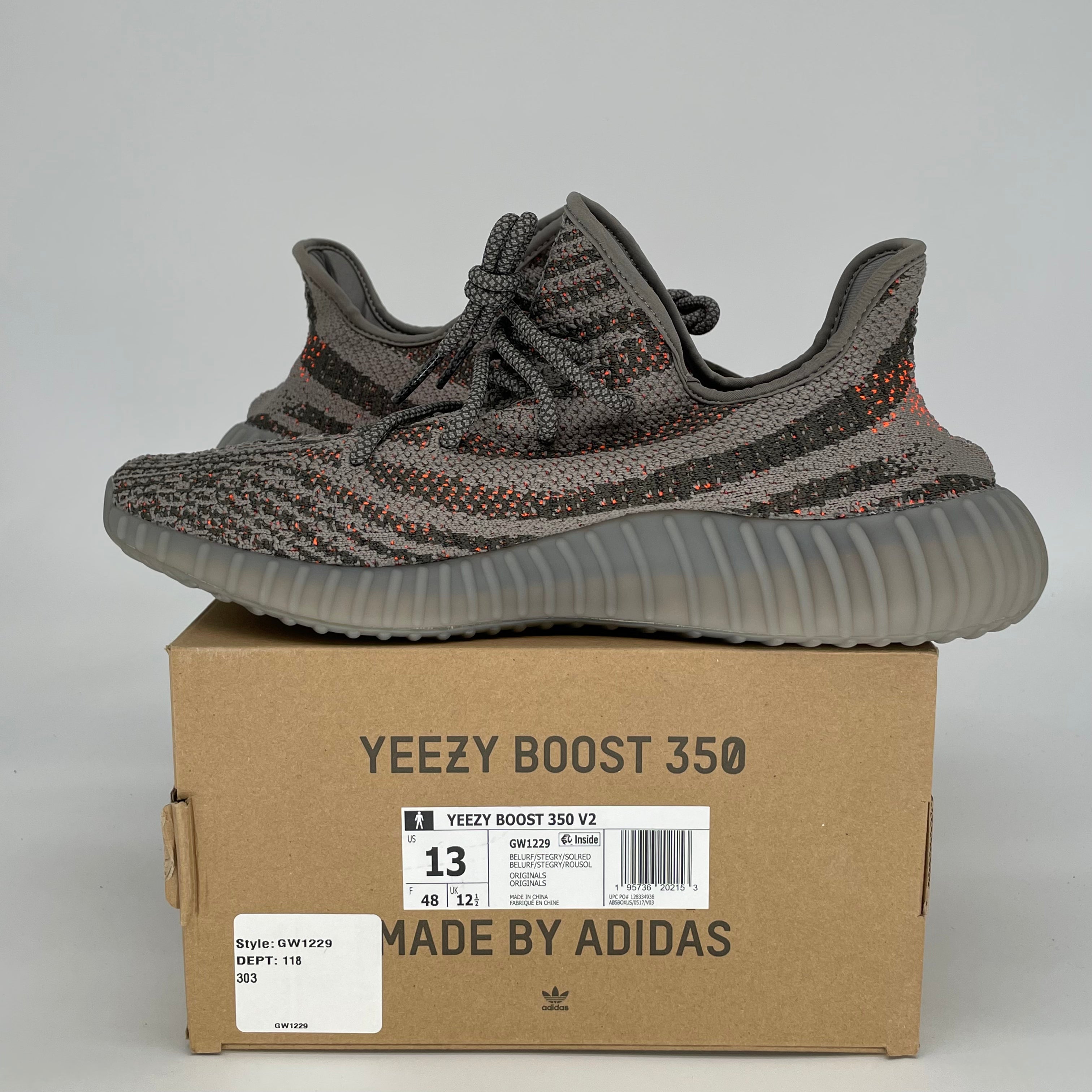 ADIDAS YEEZY 350 V2 BELUGA REFLECTIVE GW1229 SIZE 13/14.5W