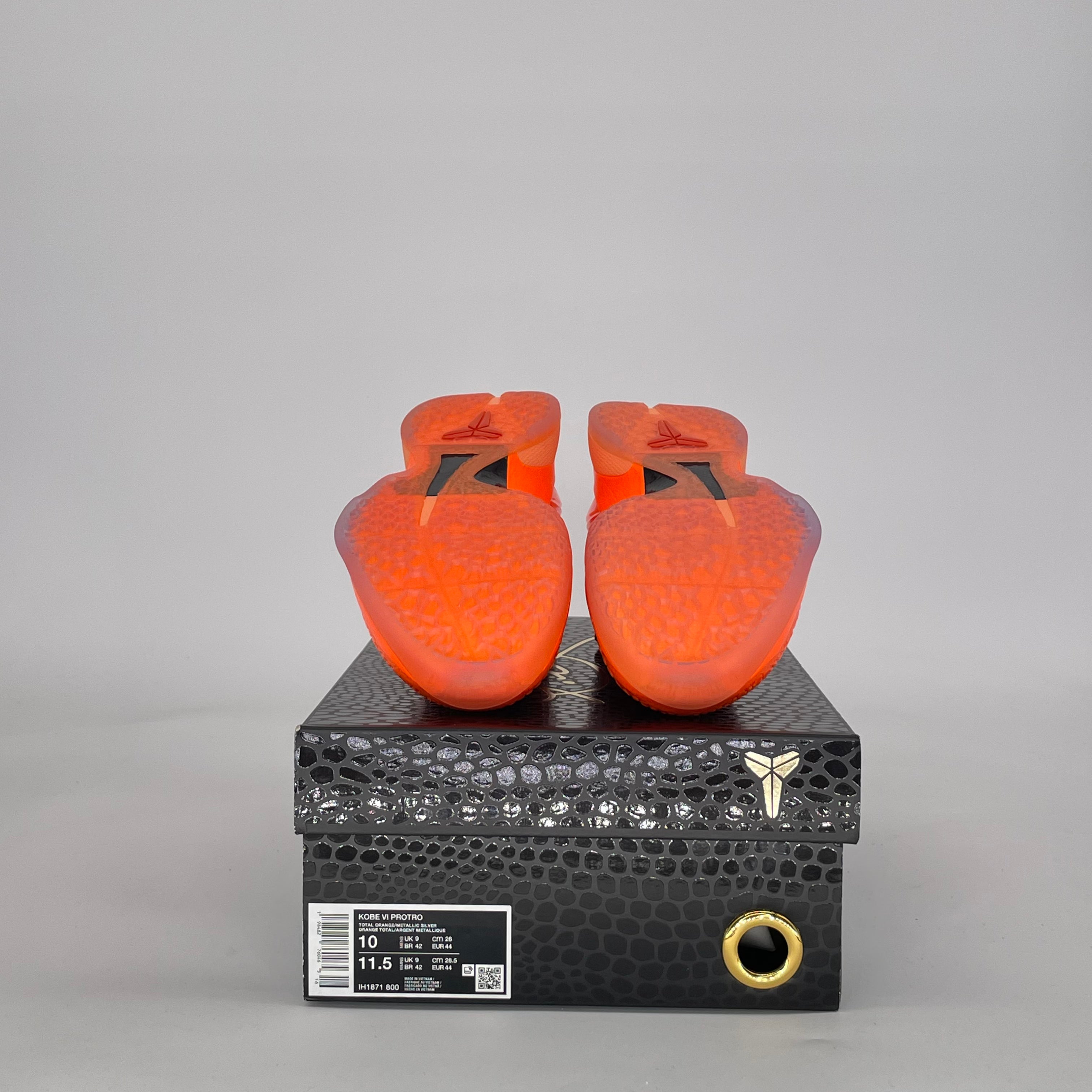 NIKE KOBE 6 PROTRO TOTAL ORANGE IH1871-800 SIZE 10/11.5W