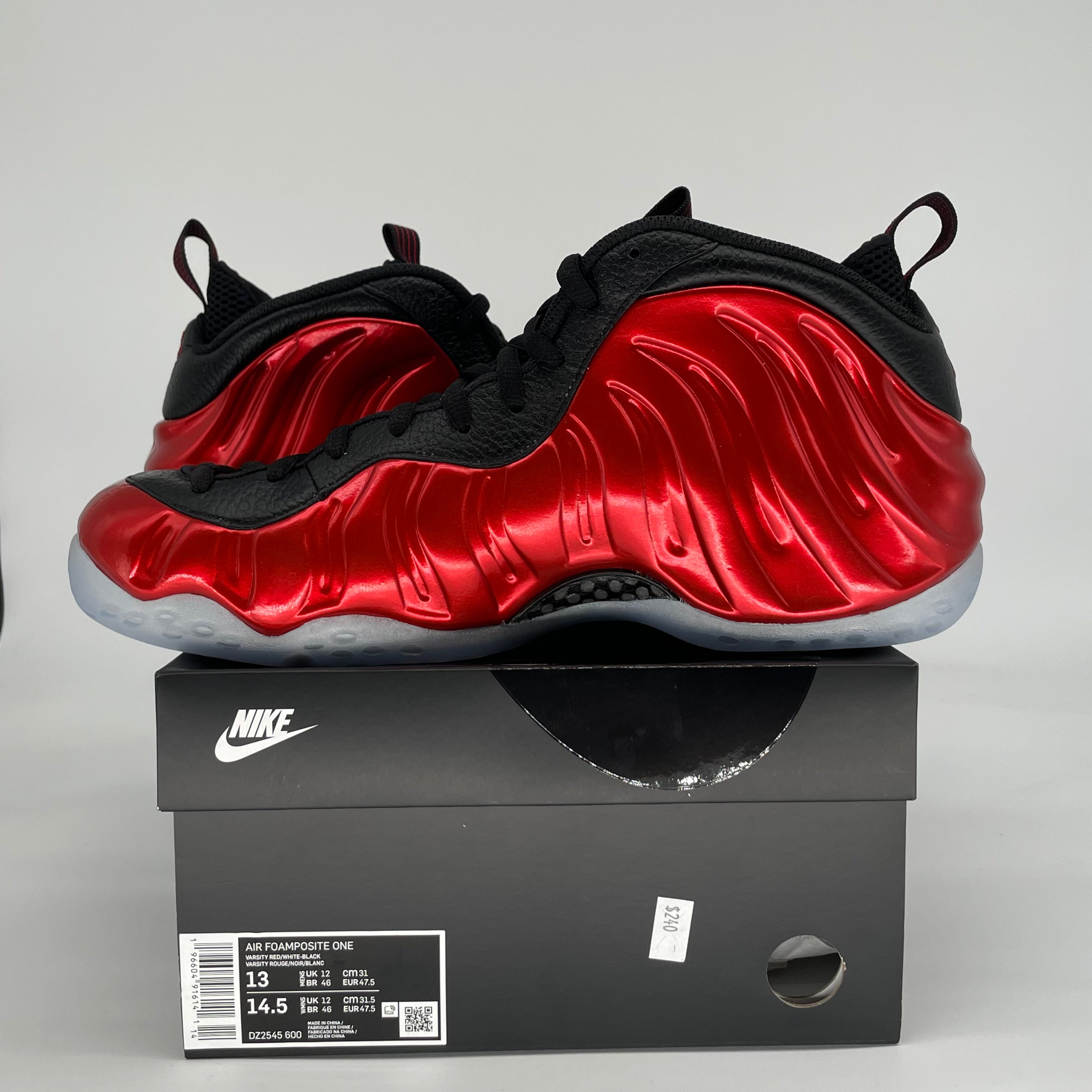 NIKE AIR FOAMPOSITE ONE METALLIC RED DZ2545-600 SIZE 13/14.5W