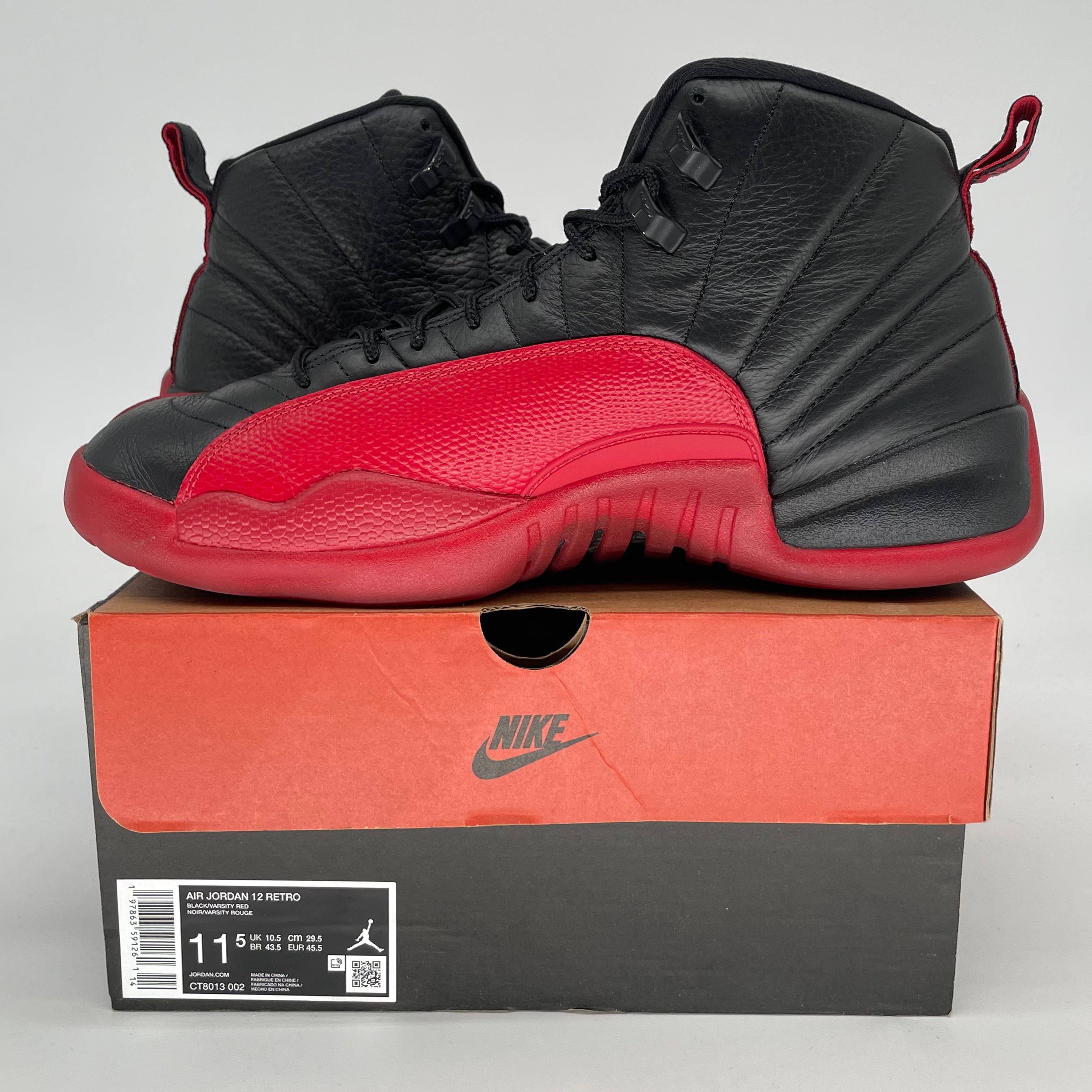 AIR JORDAN 12 FLU GAME CT8013-002 SIZE 11.5/13W