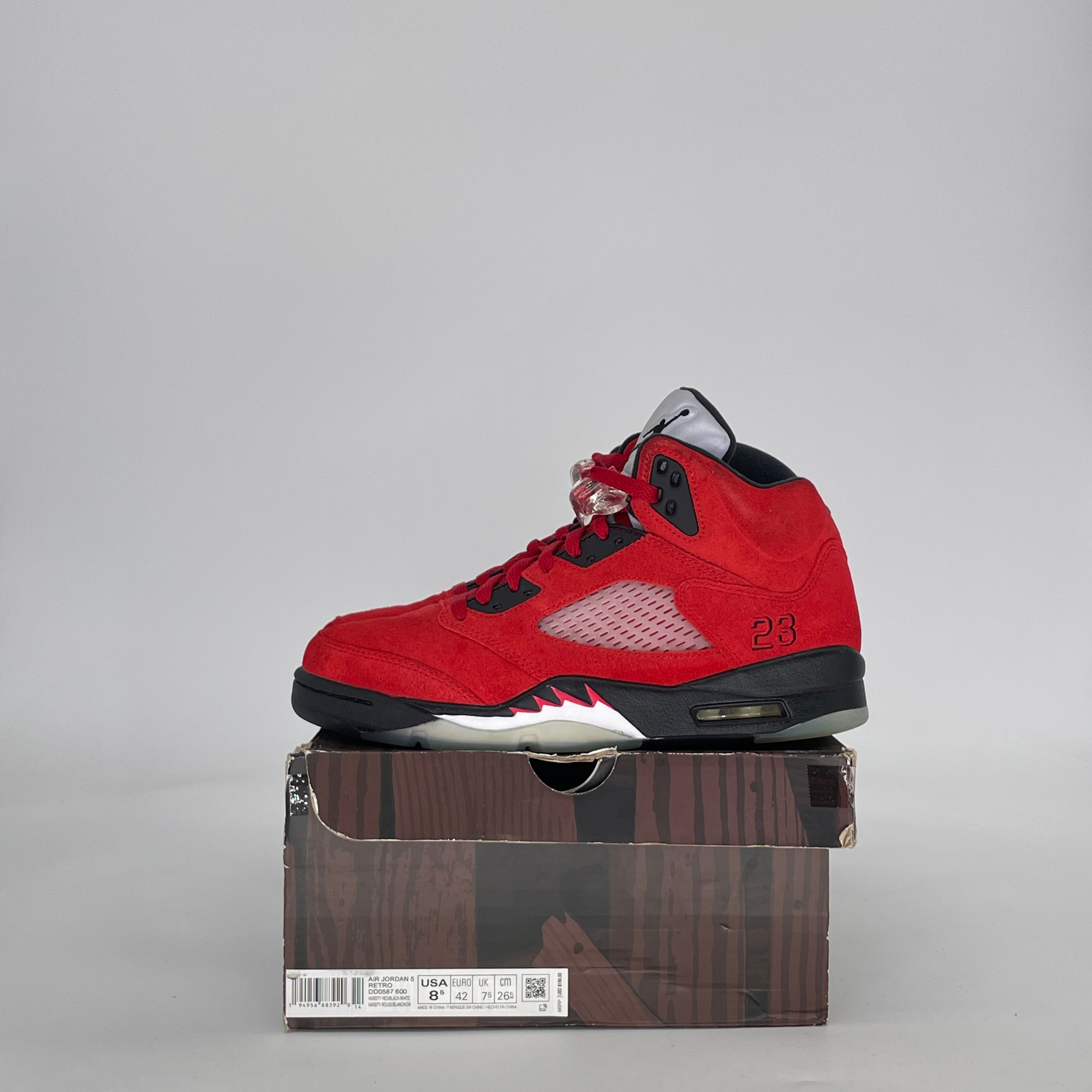 AIR JORDAN 5 RAGING BULL RED DD0587-600 SIZE 8.5/10W