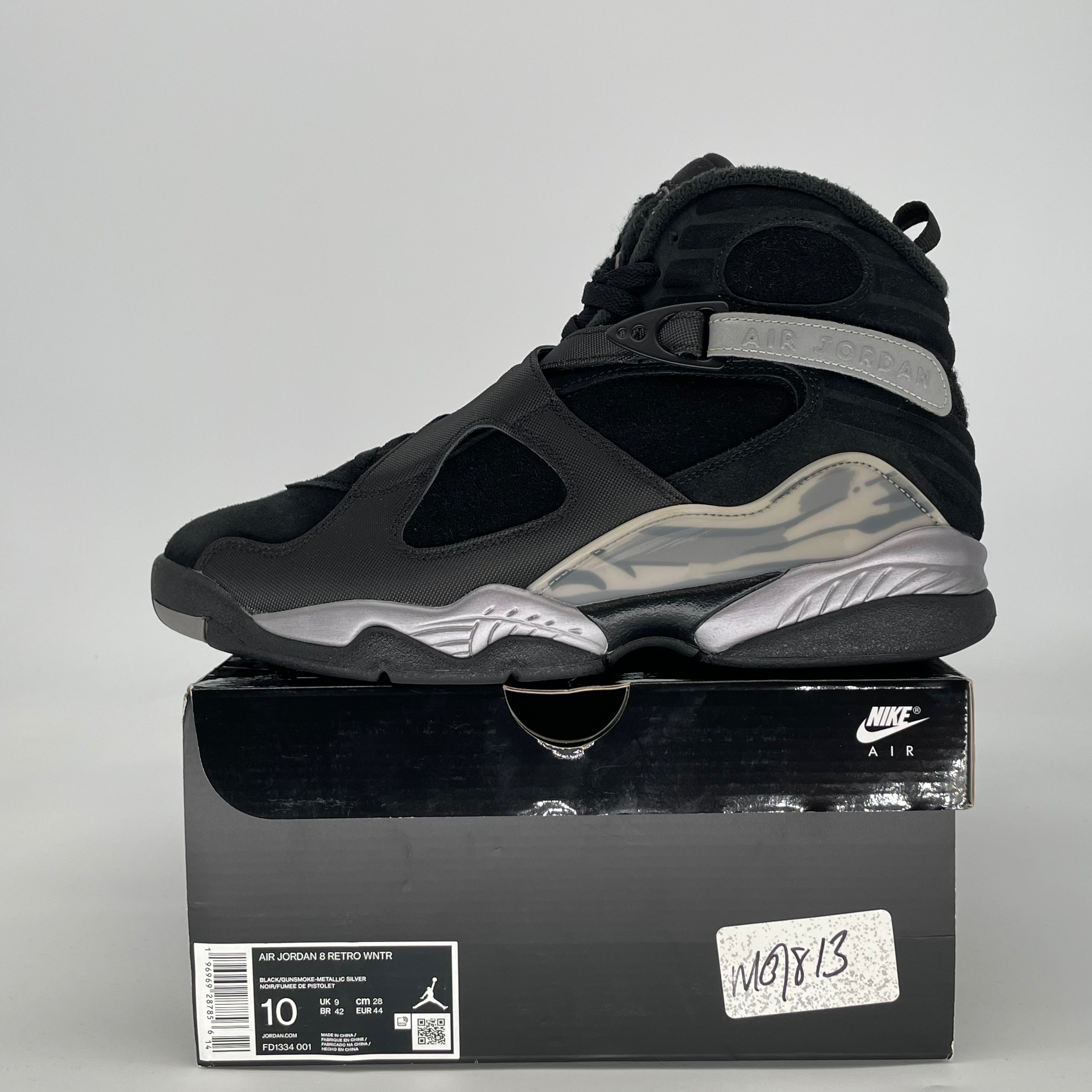 AIR JORDAN 8 WINTERIZED GUNSMOKE FD1334-001 SIZE 10/11.5W