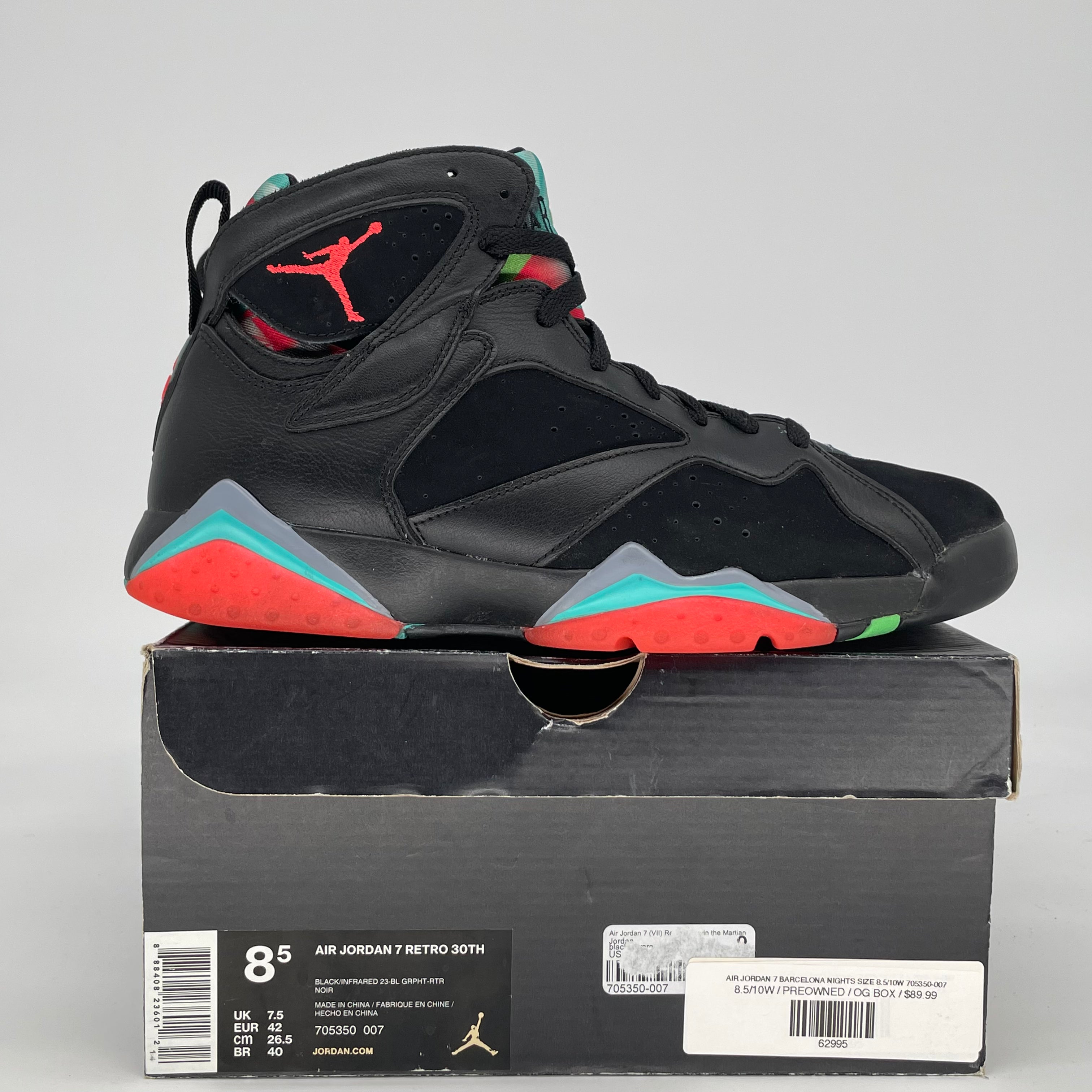 AIR JORDAN 7 BARCELONA NIGHTS SIZE 8.5/10W 705350-007