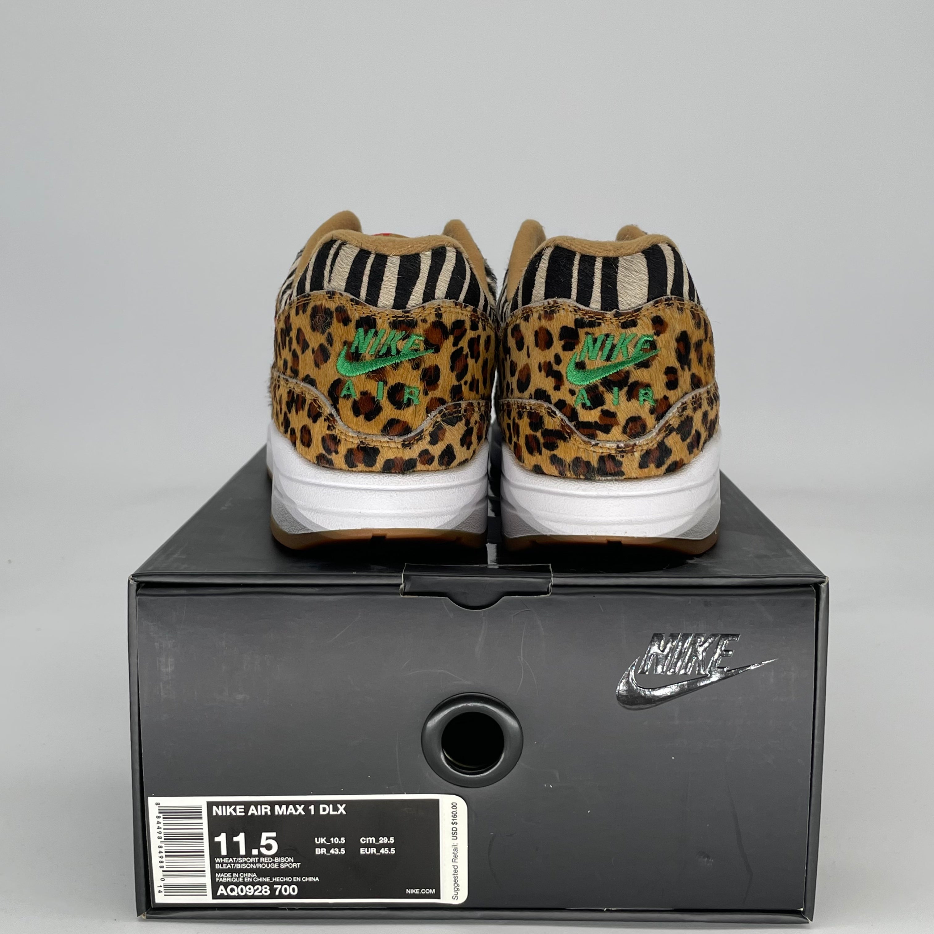 NIKE AIR MAX 1 ATMOS ANIMAL PACK 2.0 AQ0928-700 SIZE 11.5/13W