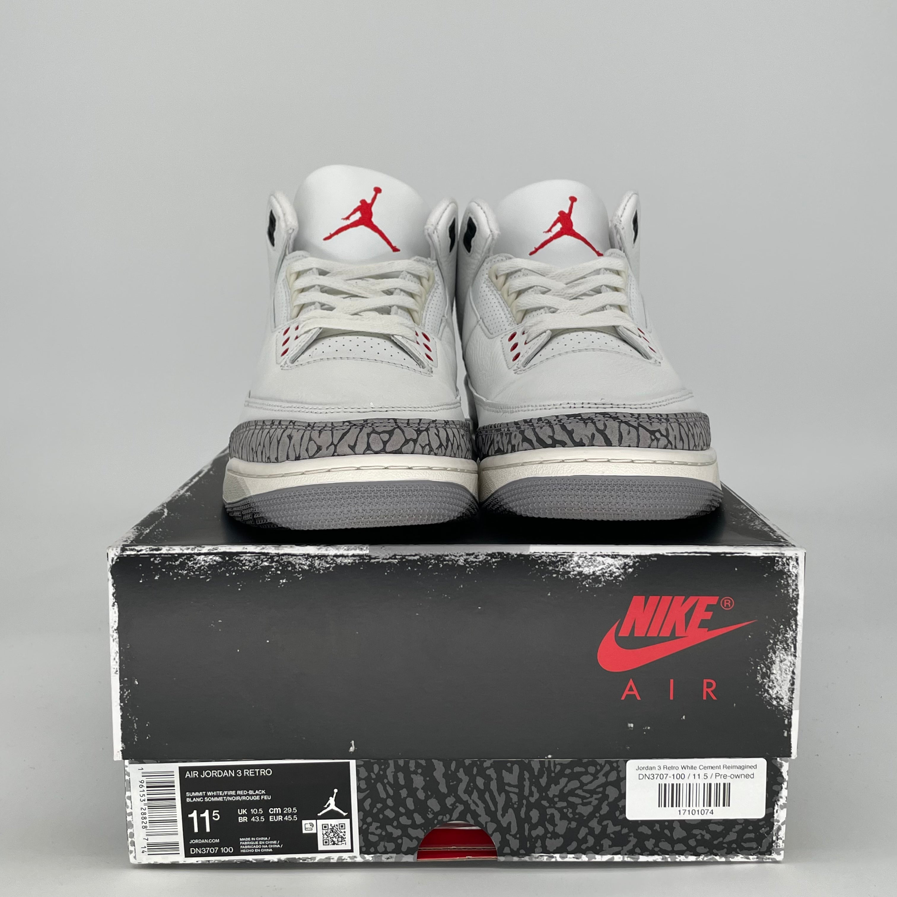 AIR JORDAN 3 WHITE CEMENT REIMAGINED DN3707-100 SIZE 11.5/13W