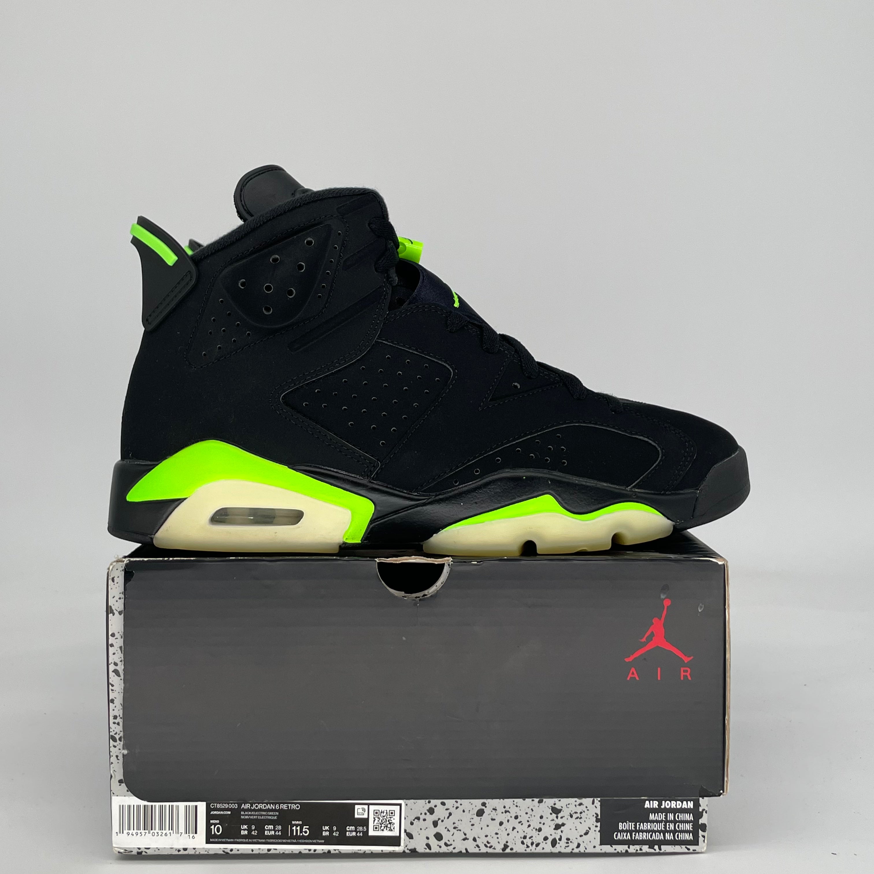 AIR JORDAN 6 ELECTRIC GREEN CT8529-003 SIZE 10/11.5W