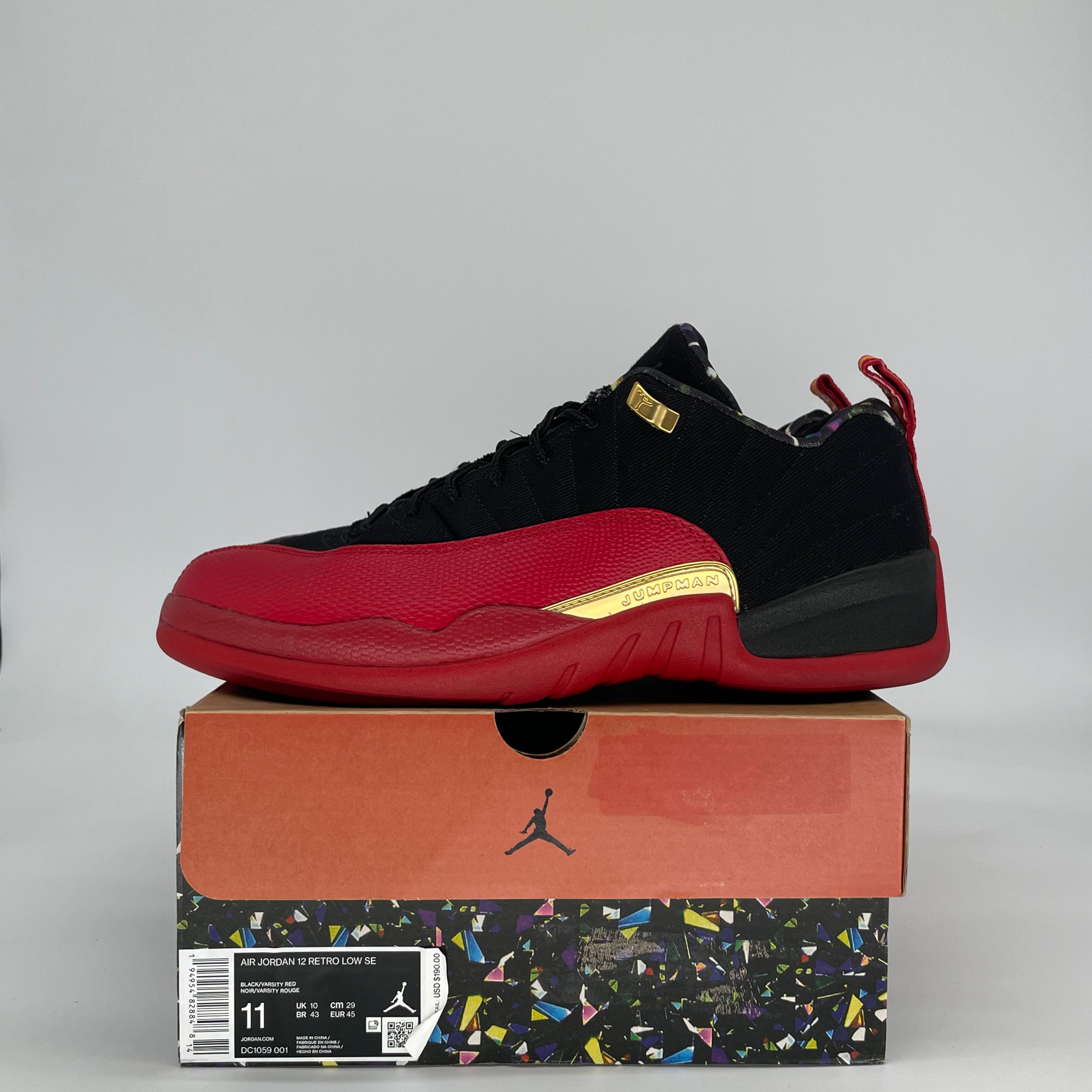 AIR JORDAN 12 LOW SUPER BOWL LV DC1059-001 SIZE 11/12.5W