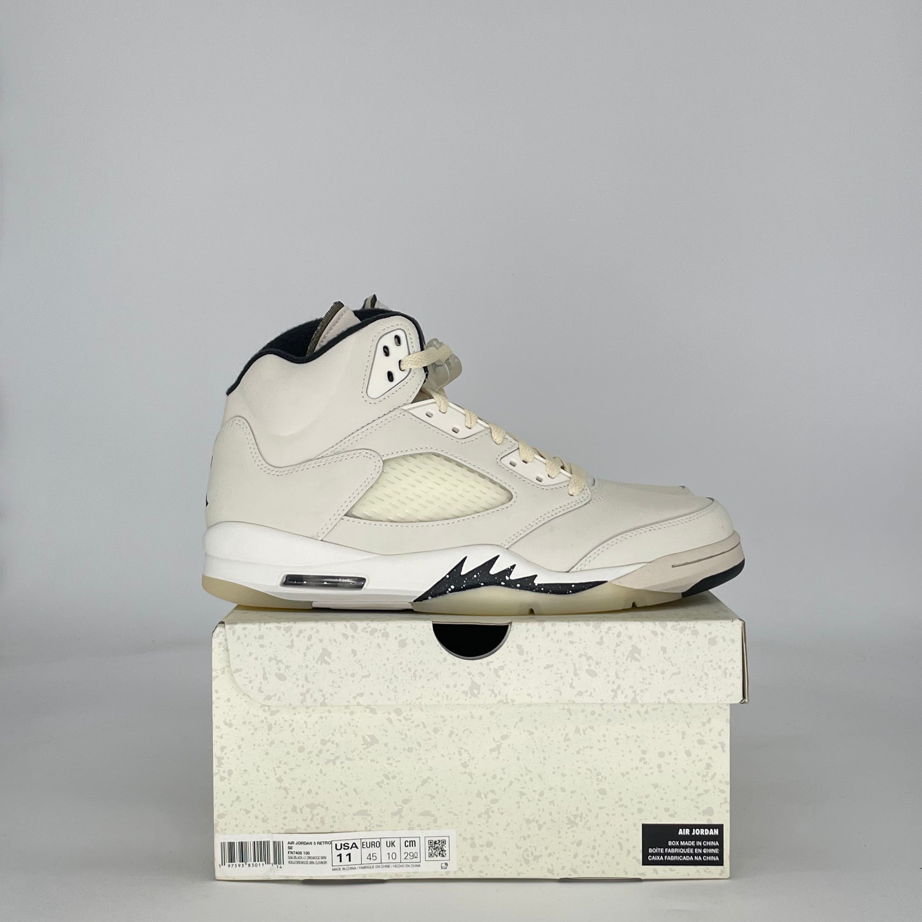 AIR JORDAN 5 SAIL FN7405-100 SIZE 11/12.5W
