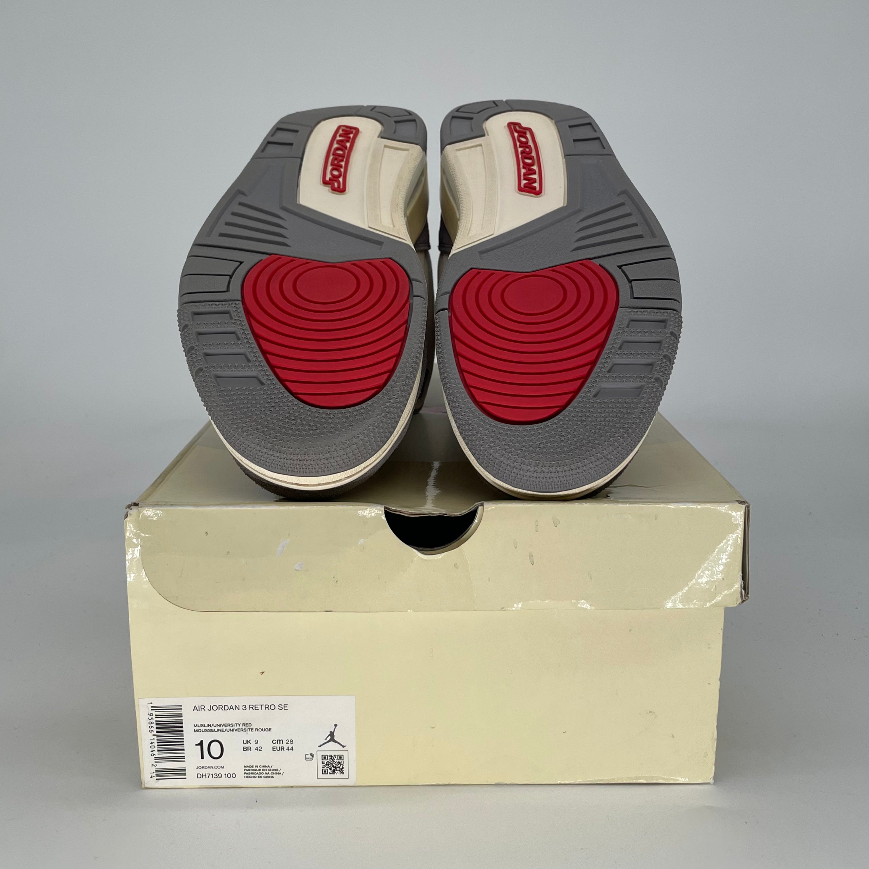 AIR JORDAN 3 MUSLIN DH7139-100 SIZE 10/11.5W
