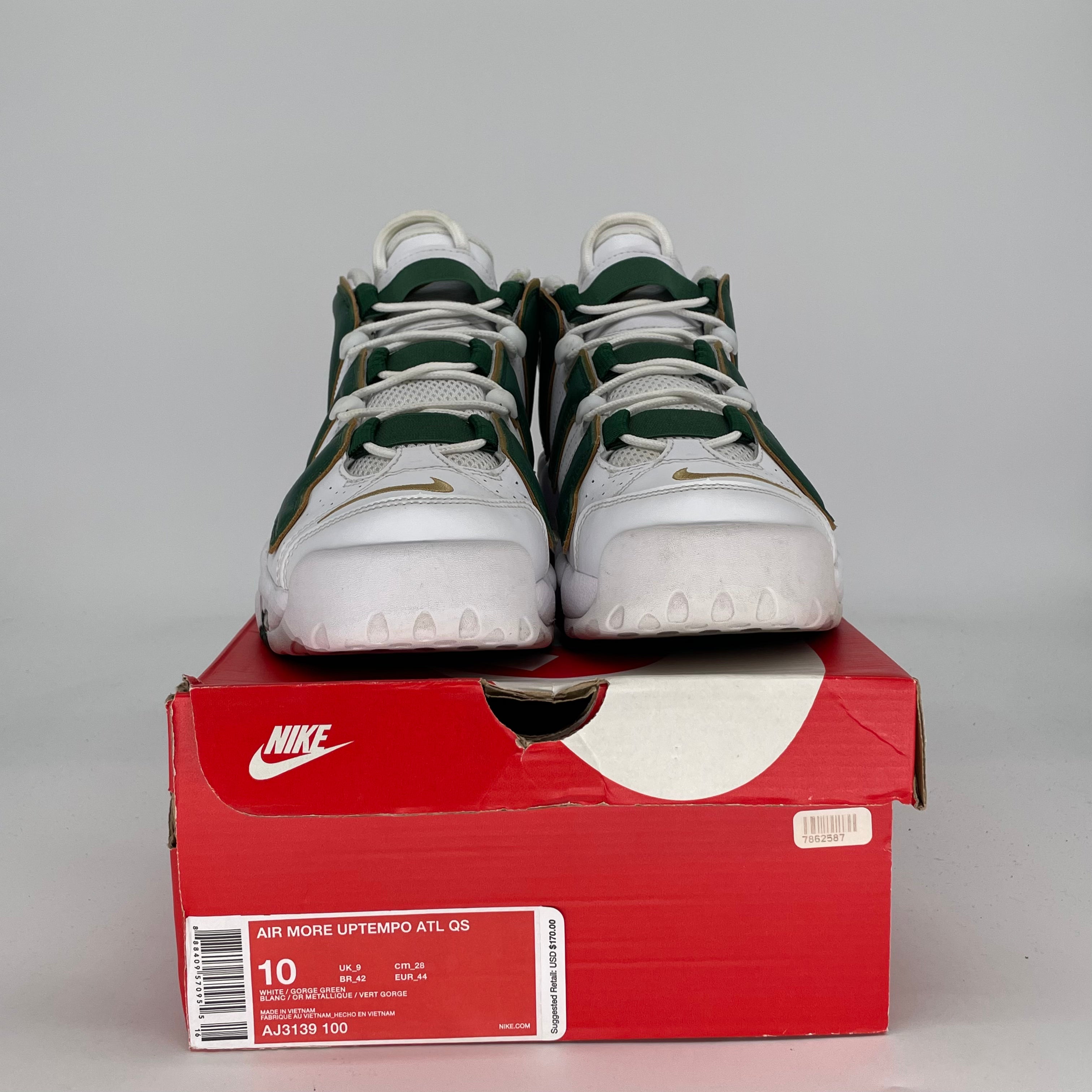 NIKE AIR MORE UPTEMPO ATLANTA AJ3139-100 SIZE 10/11.5W