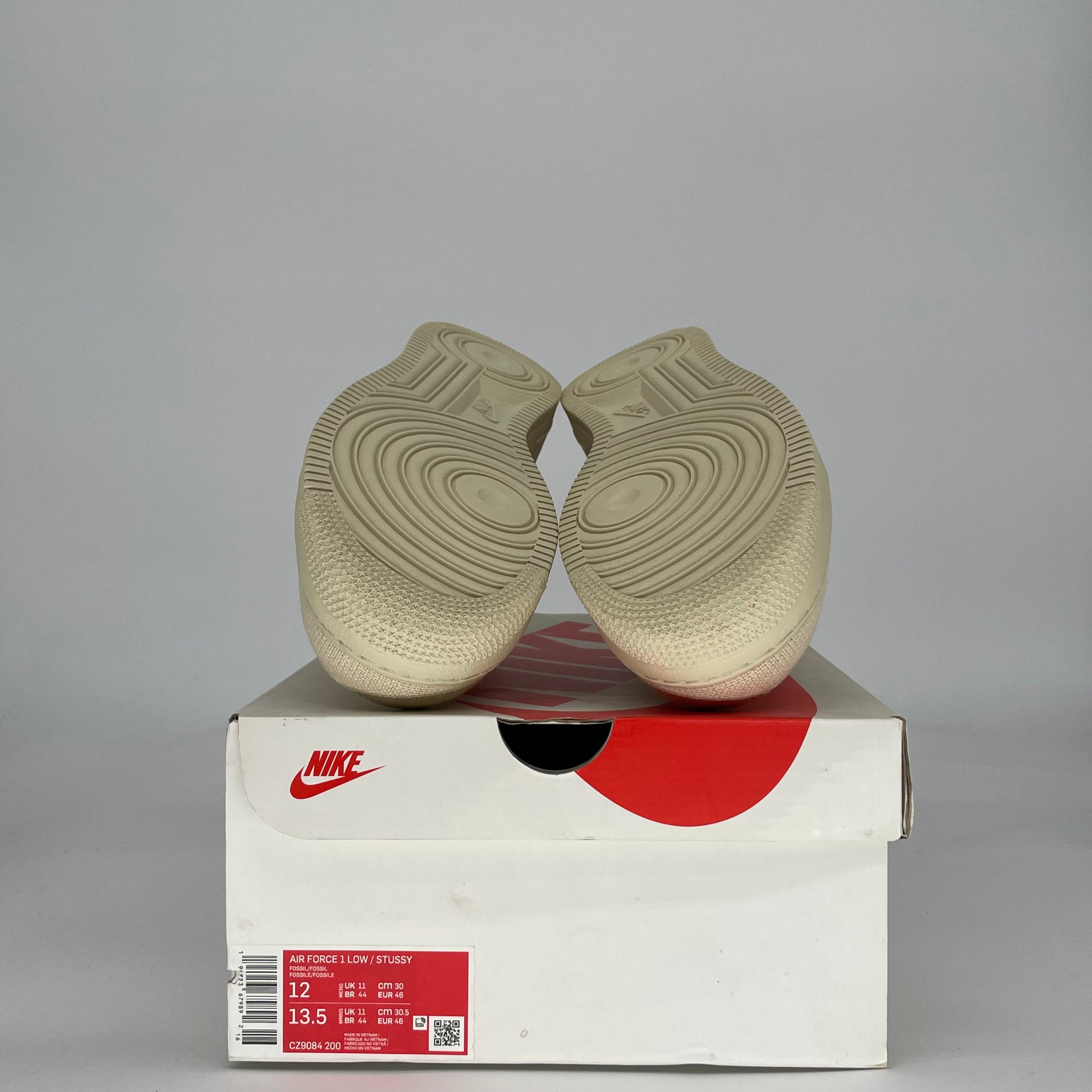 NIKE AIR FORCE 1 LOW STUSSY FOSSIL CZ9084-200 SIZE 12/13.5W