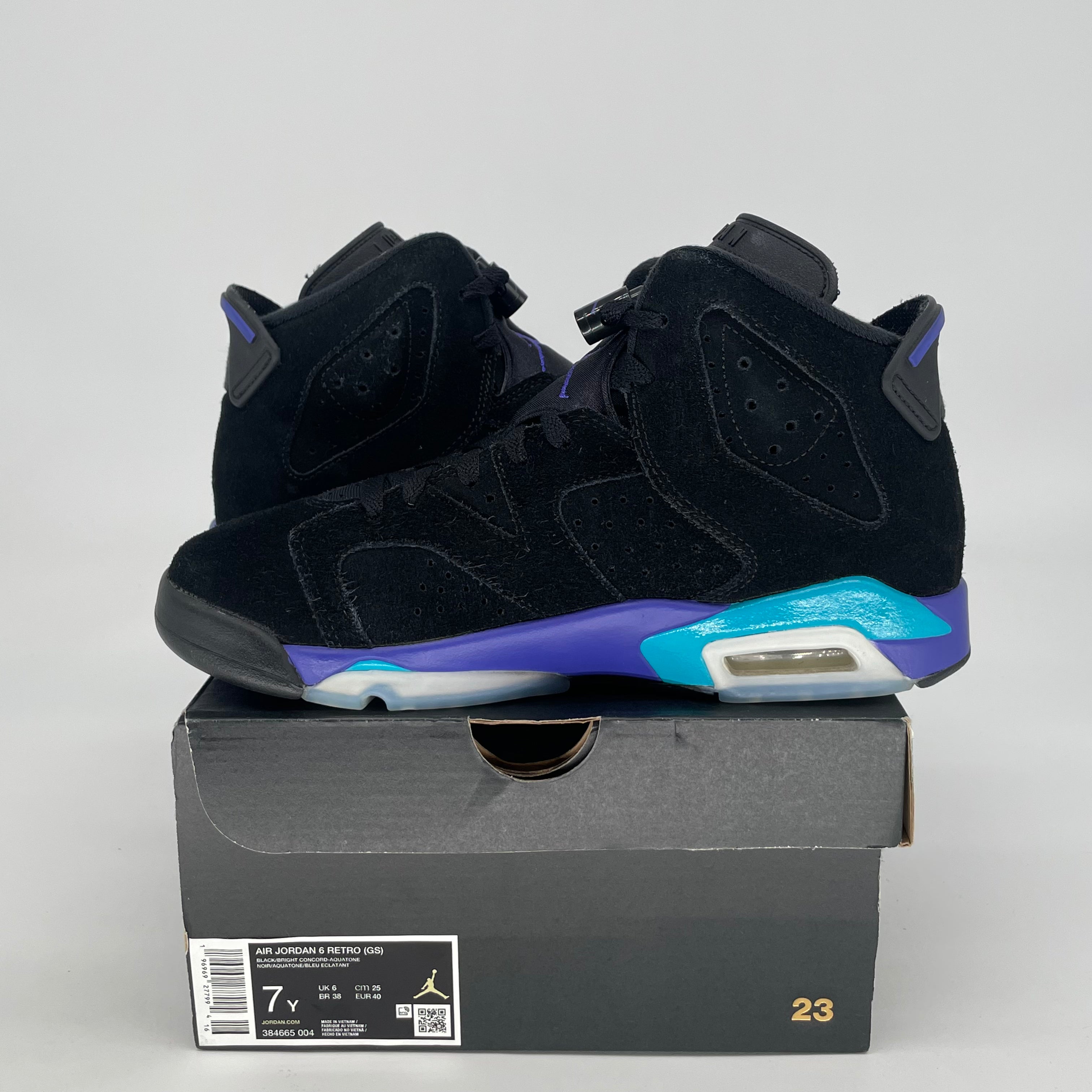AIR JORDAN 6 AQUA 384665-004 SIZE 7/8.5W