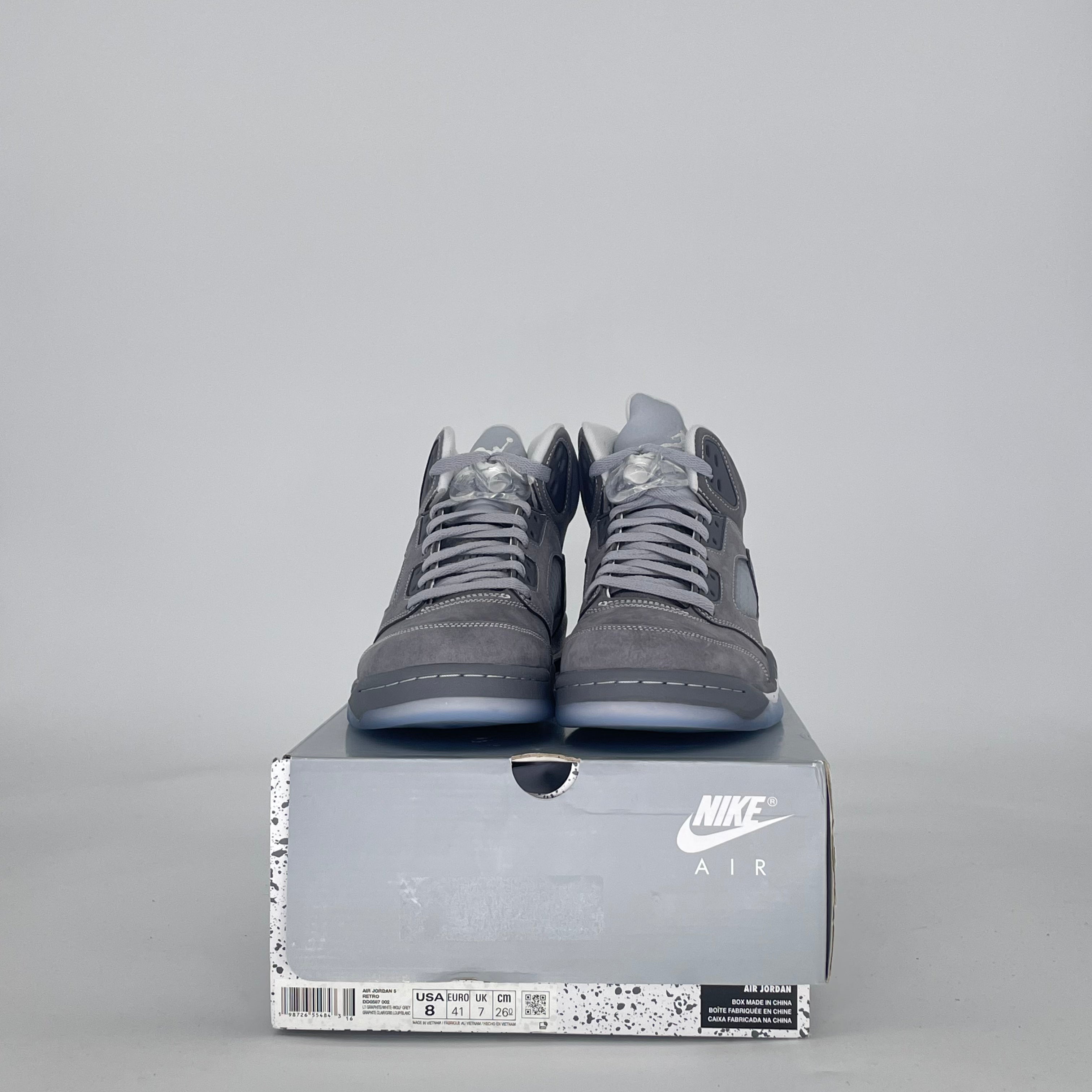 AIR JORDAN 5 WOLF GREY DD0587-002 SIZE 8/9.5W