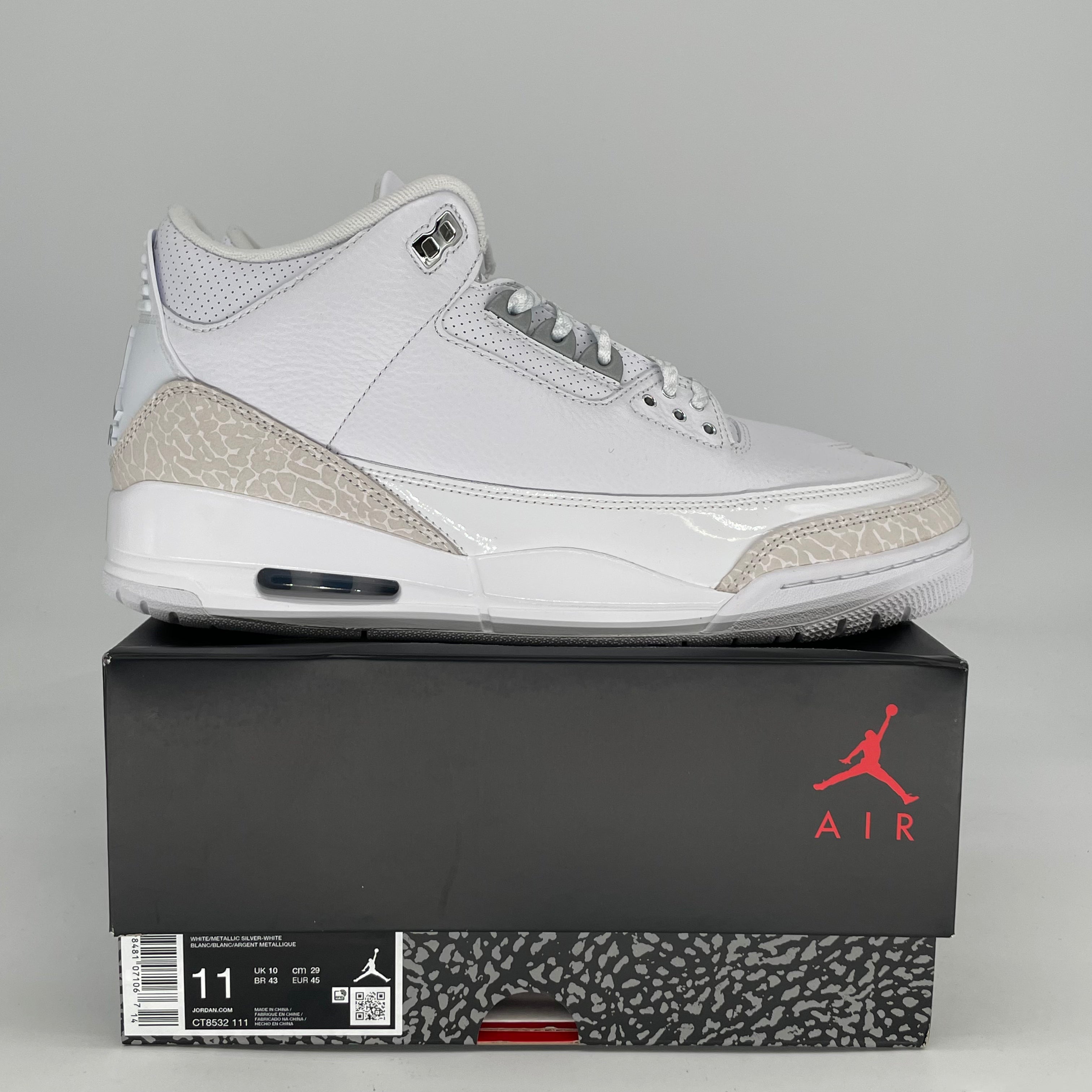 AIR JORDAN 3 PURE MONEY CT8532-111 SIZE 11/12.5W