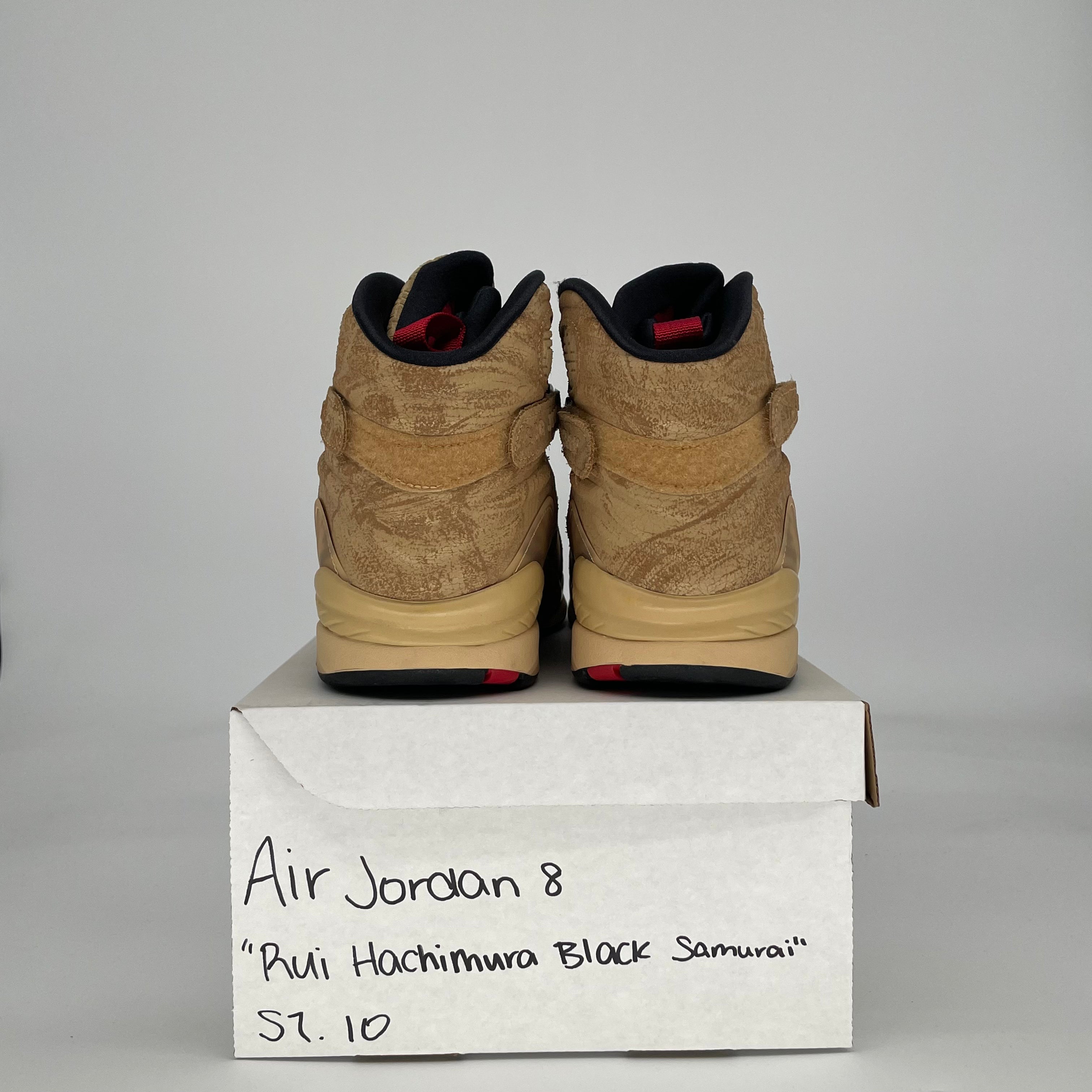 AIR JORDAN 8 RUI HACHIMURA BLACK SAMURAI DO2496-700 SIZE 10/11.5W