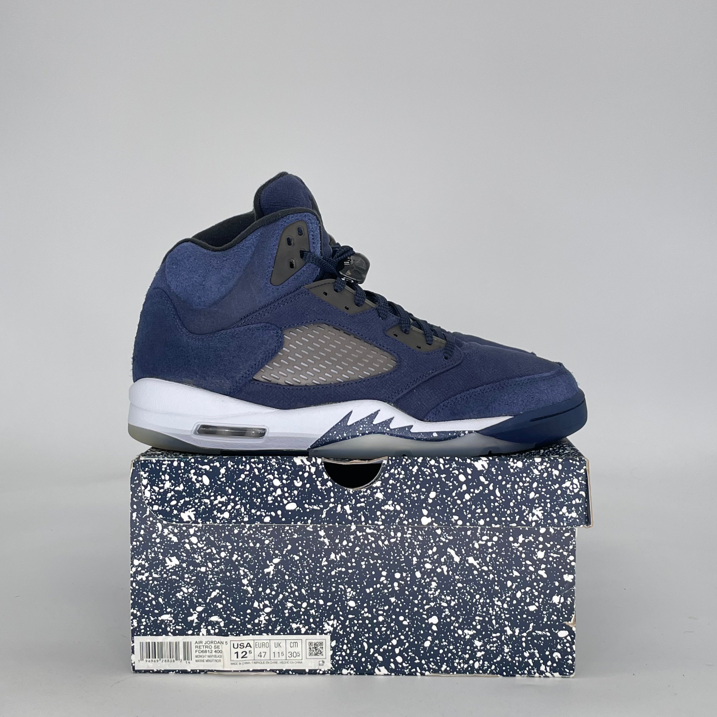 AIR JORDAN 5 MIDNIGHT NAVY FD6812-400 SIZE 12.5/14W