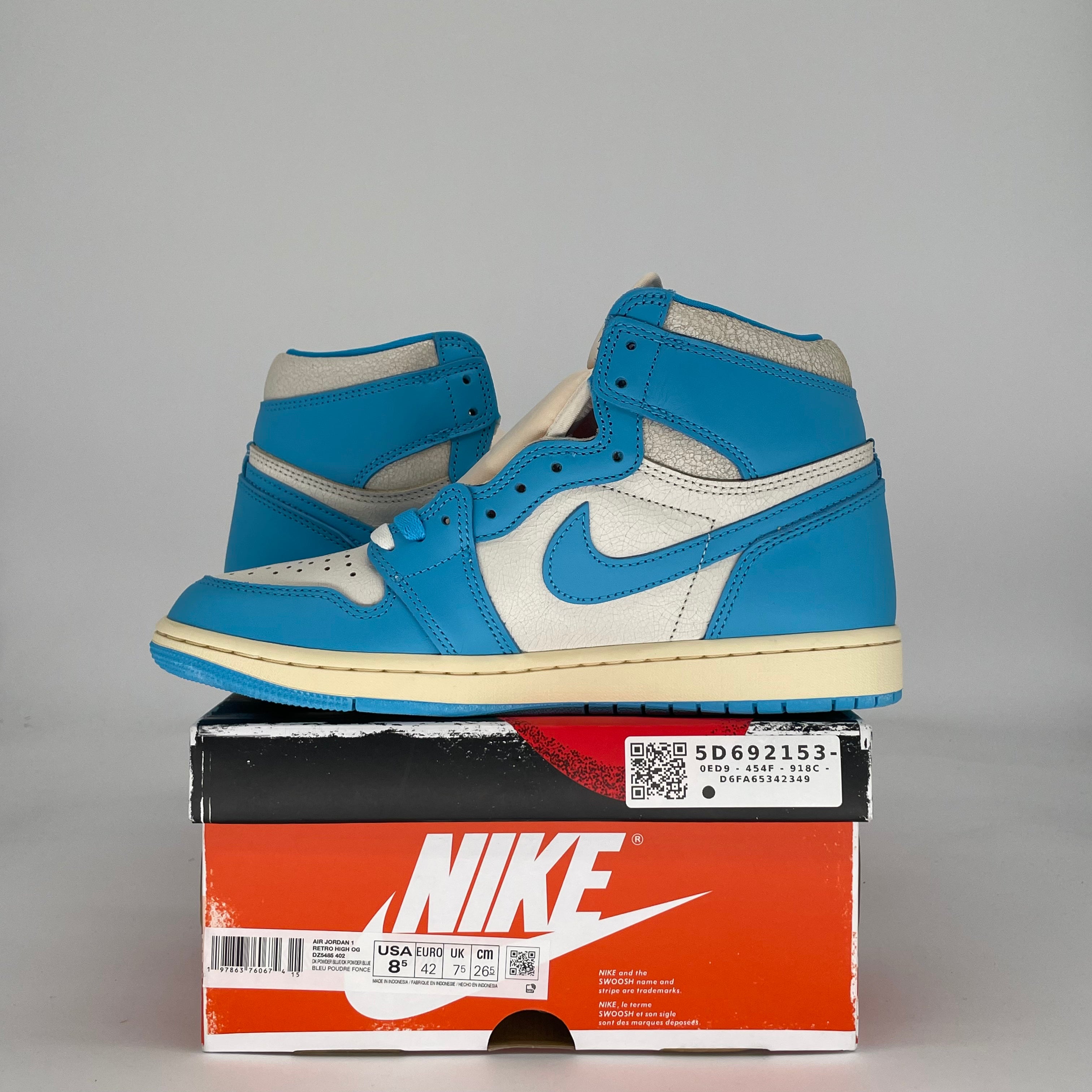 AIR JORDAN 1 UNC REIMAGINED DZ5485-402 SIZE 8.5/10W