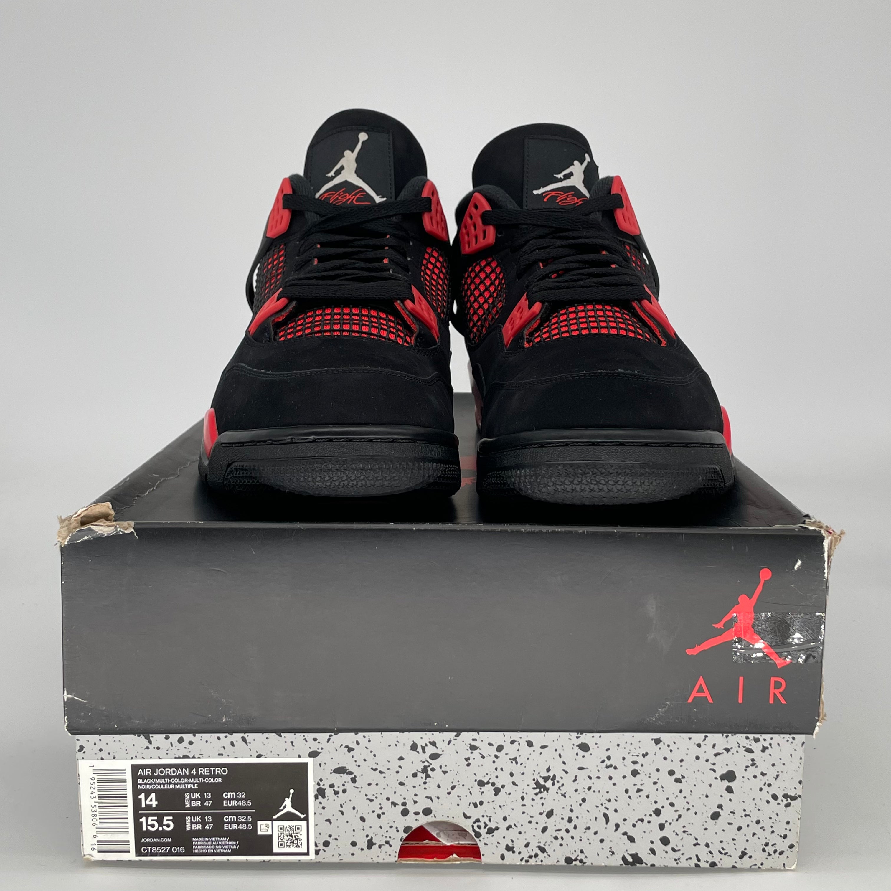AIR JORDAN 4 RED THUNDER CT8527-016 SIZE 14/15.5W