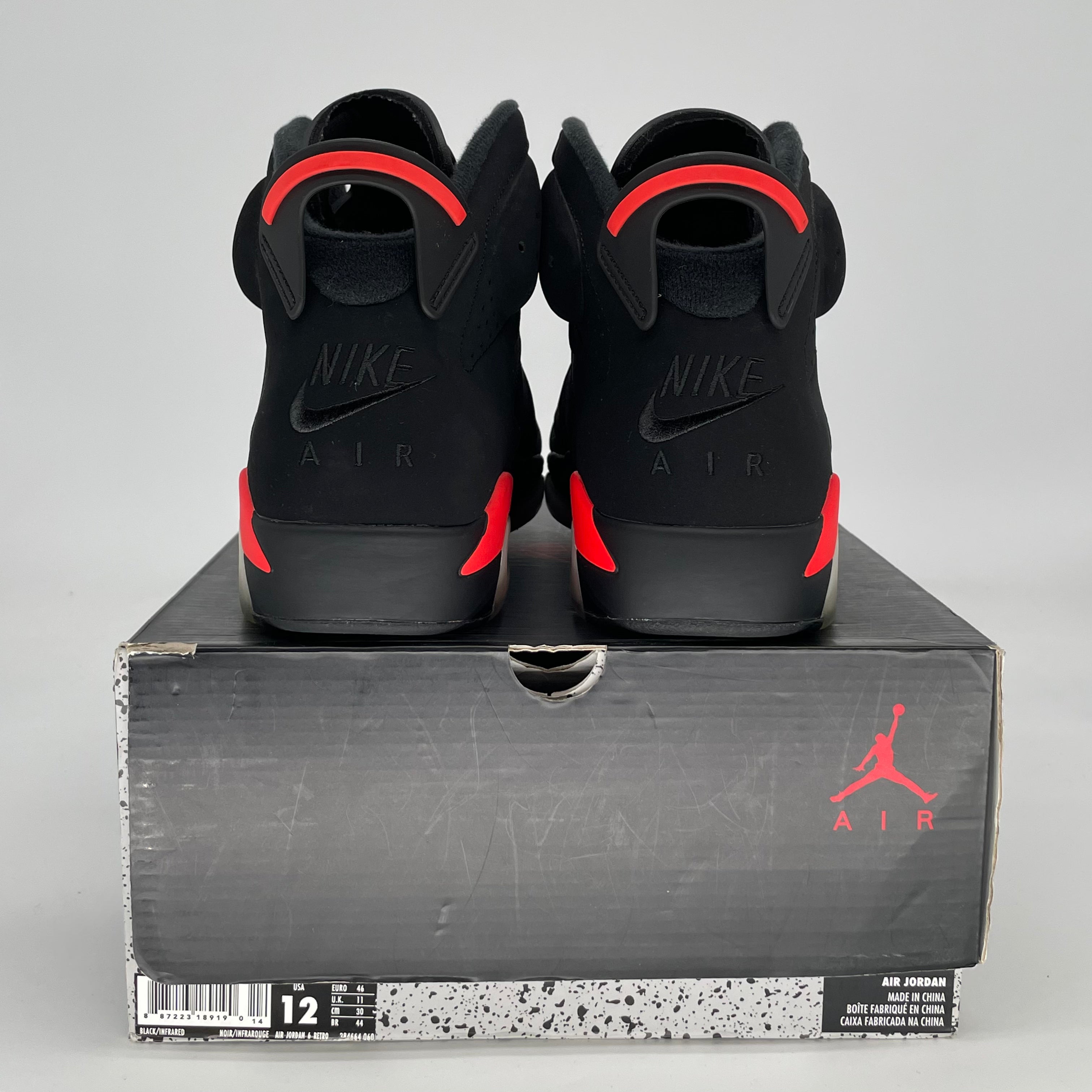 AIR JORDAN 6 BLACK INFRARED 384664-060 SIZE 12/13.5W