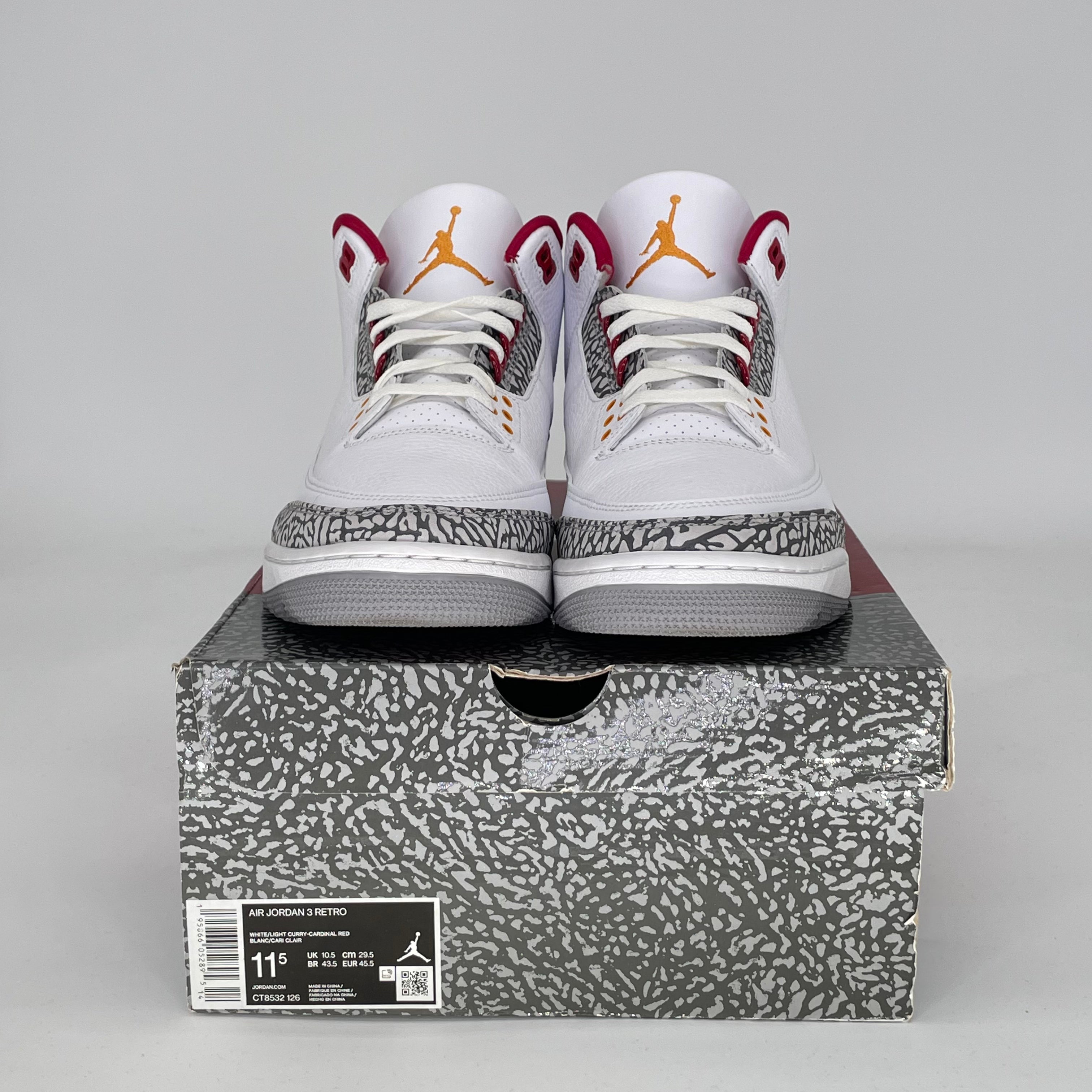 AIR JORDAN 3 CARDINAL RED CT8532-126 SIZE 11.5/13W