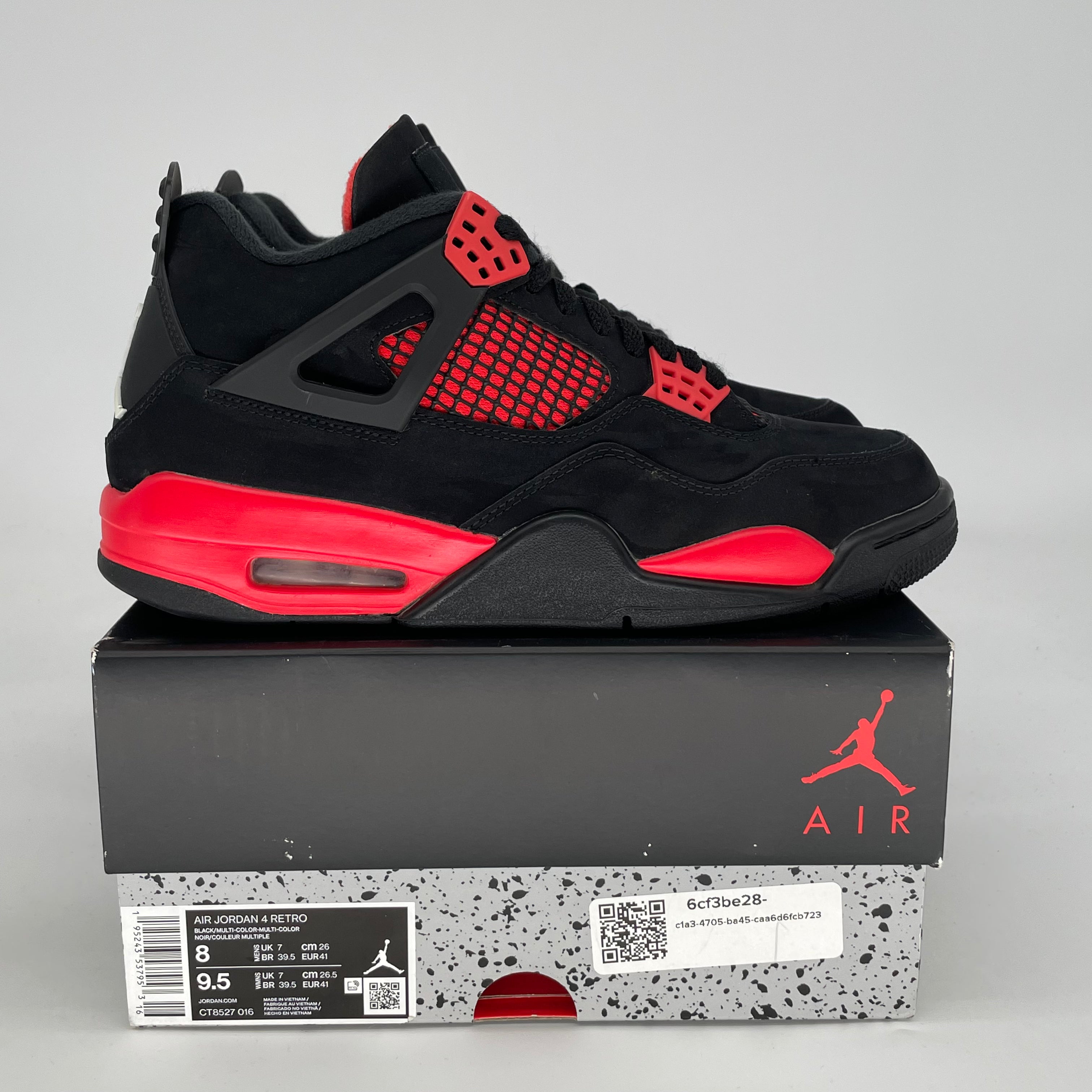 AIR JORDAN 4 RED THUNDER CT8527-016 SIZE 8/9.5W