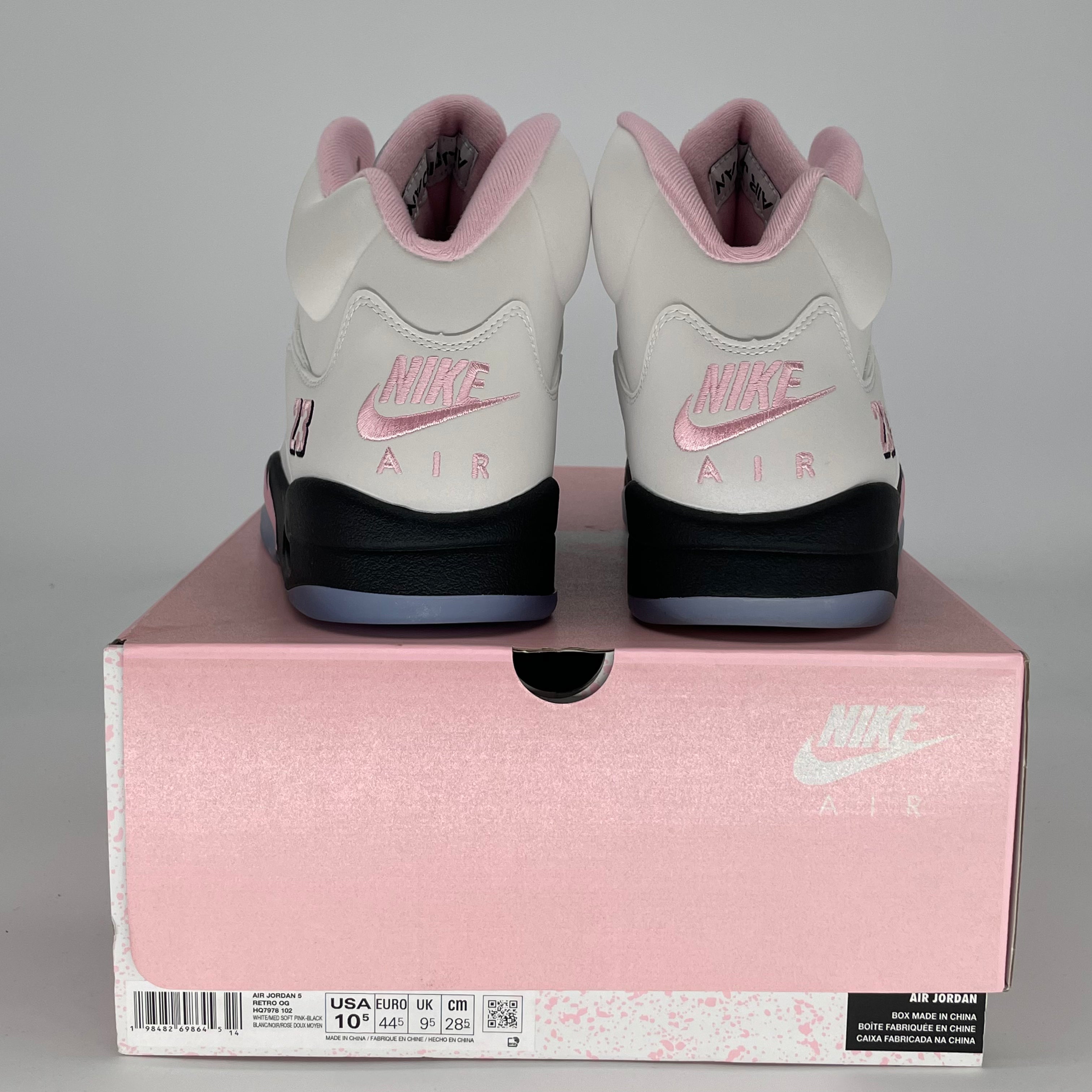 AIR JORDAN 5 MEDIUM SOFT PINK HQ7978-102 SIZE 10.5/12W