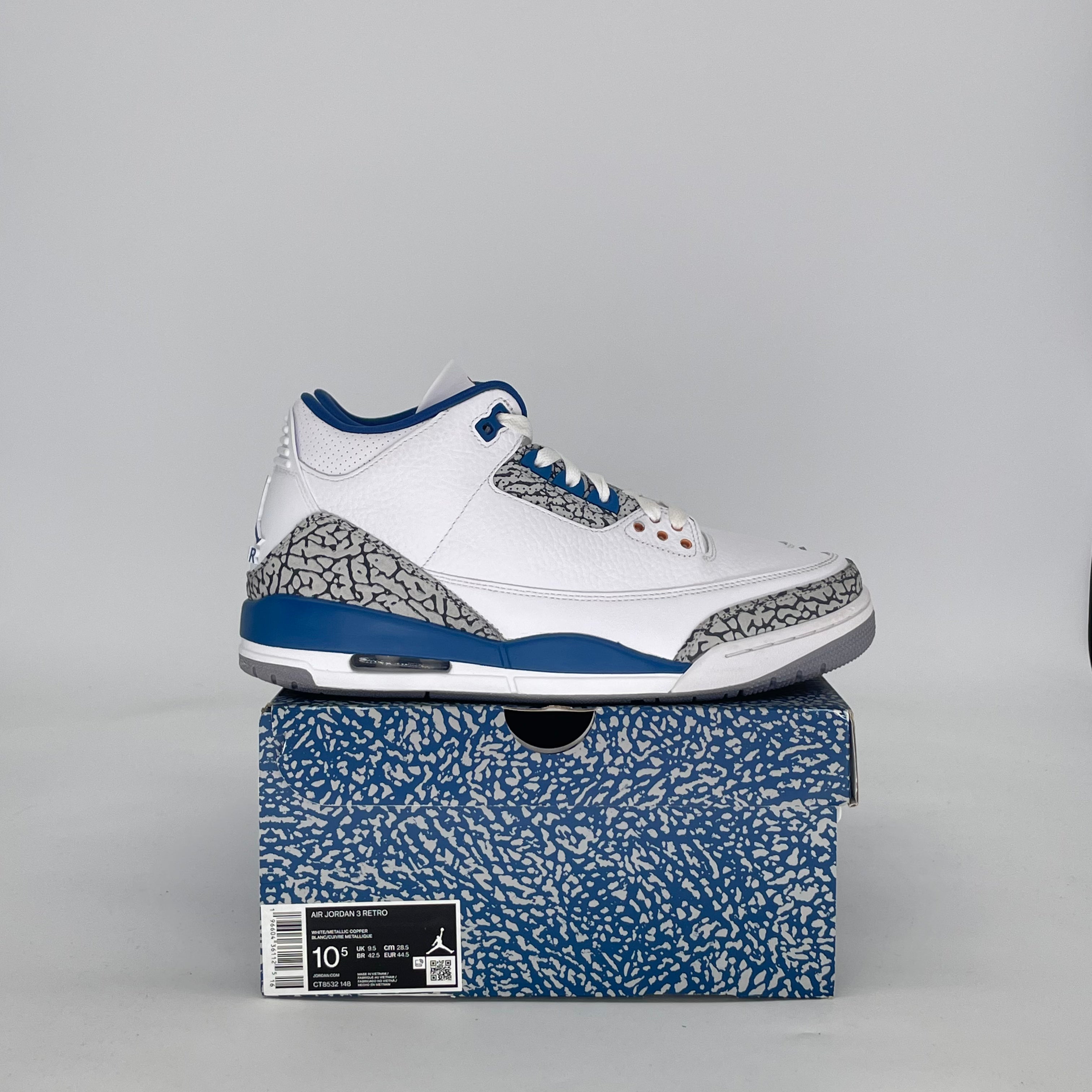 AIR JORDAN 3 WIZARDS CT8532-148 SIZE 10.5/12W