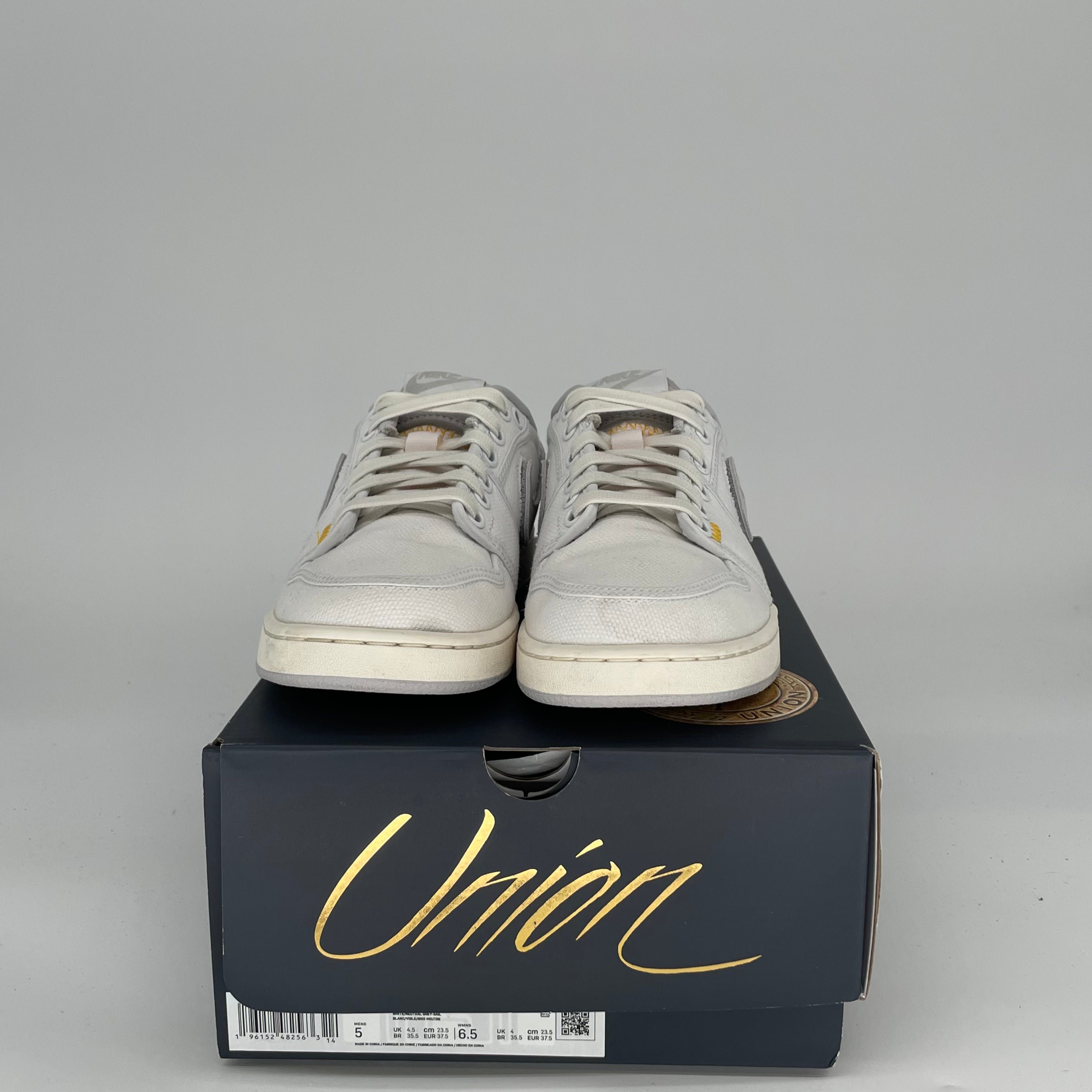 AIR JORDAN 1 LOW AJKO UNION WHITE CANVAS DO8912-101 SIZE 5/6.5W