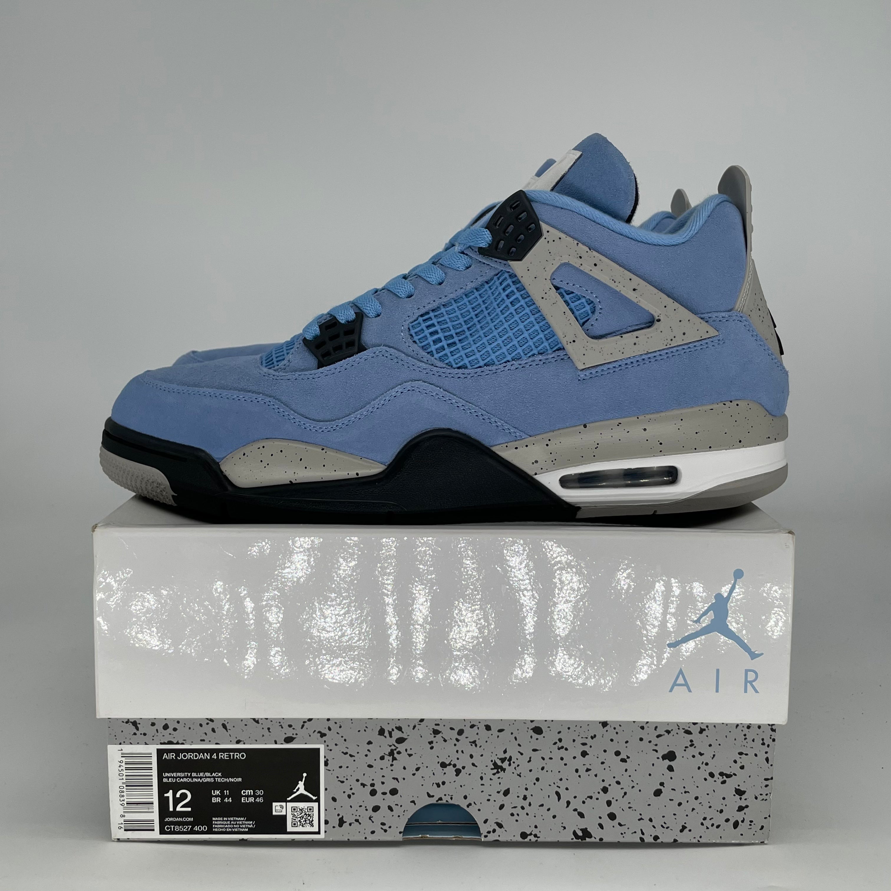 AIR JORDAN 4 UNIVERSITY BLUE CT8527-400 SIZE 12/13.5W