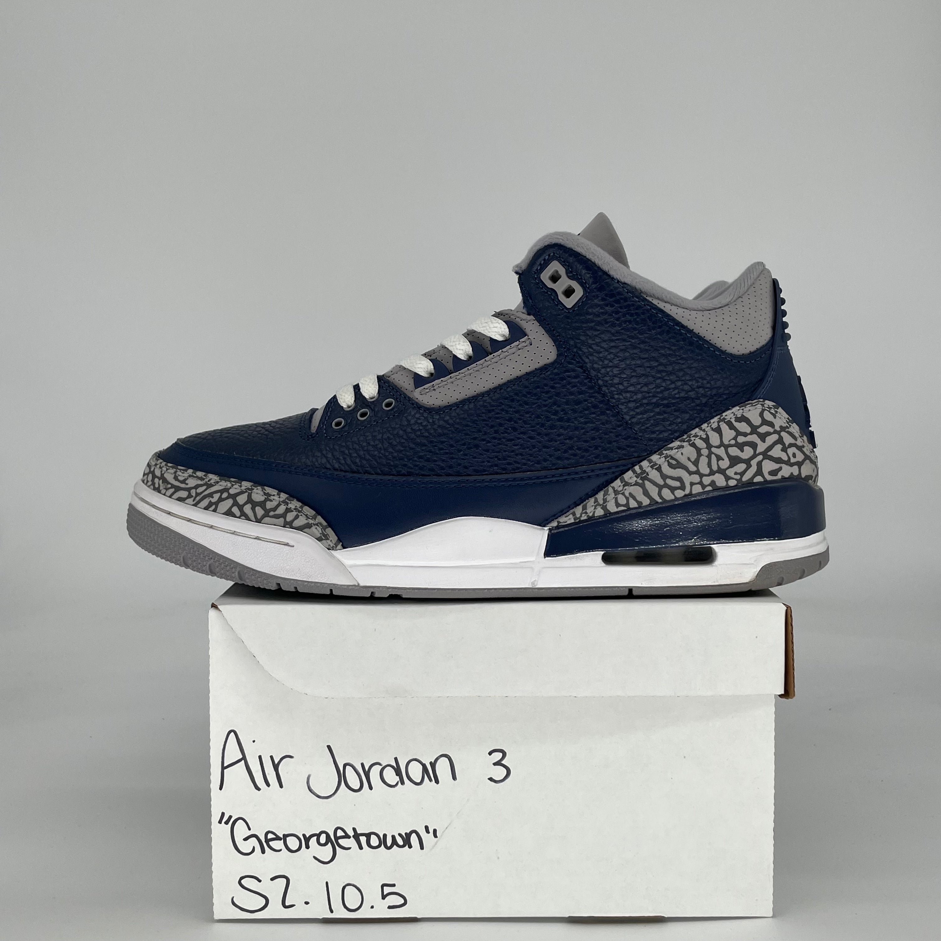 AIR JORDAN 3 GEORGETOWN CT8532-401 SIZE 10.5/12W