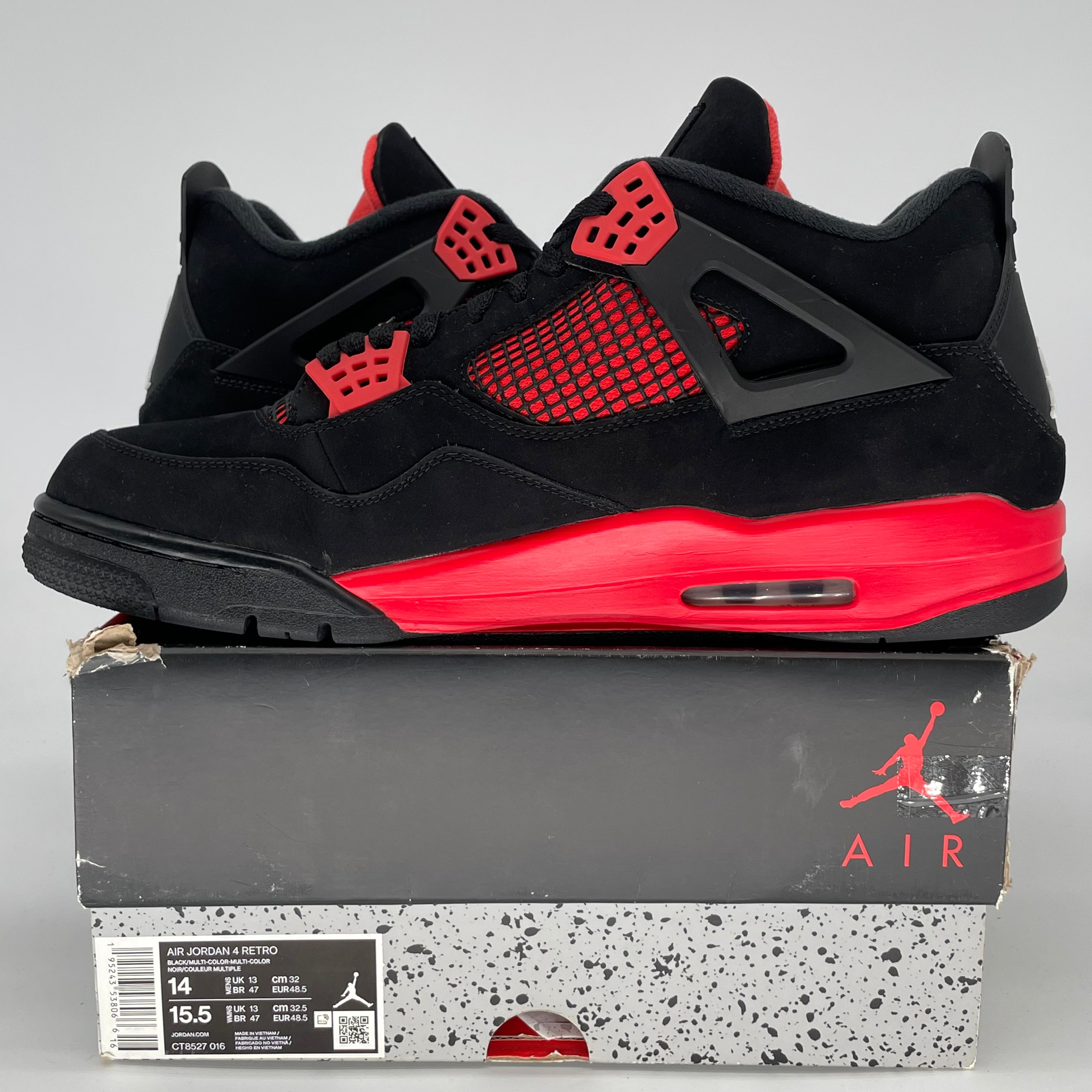 AIR JORDAN 4 RED THUNDER CT8527-016 SIZE 14/15.5W