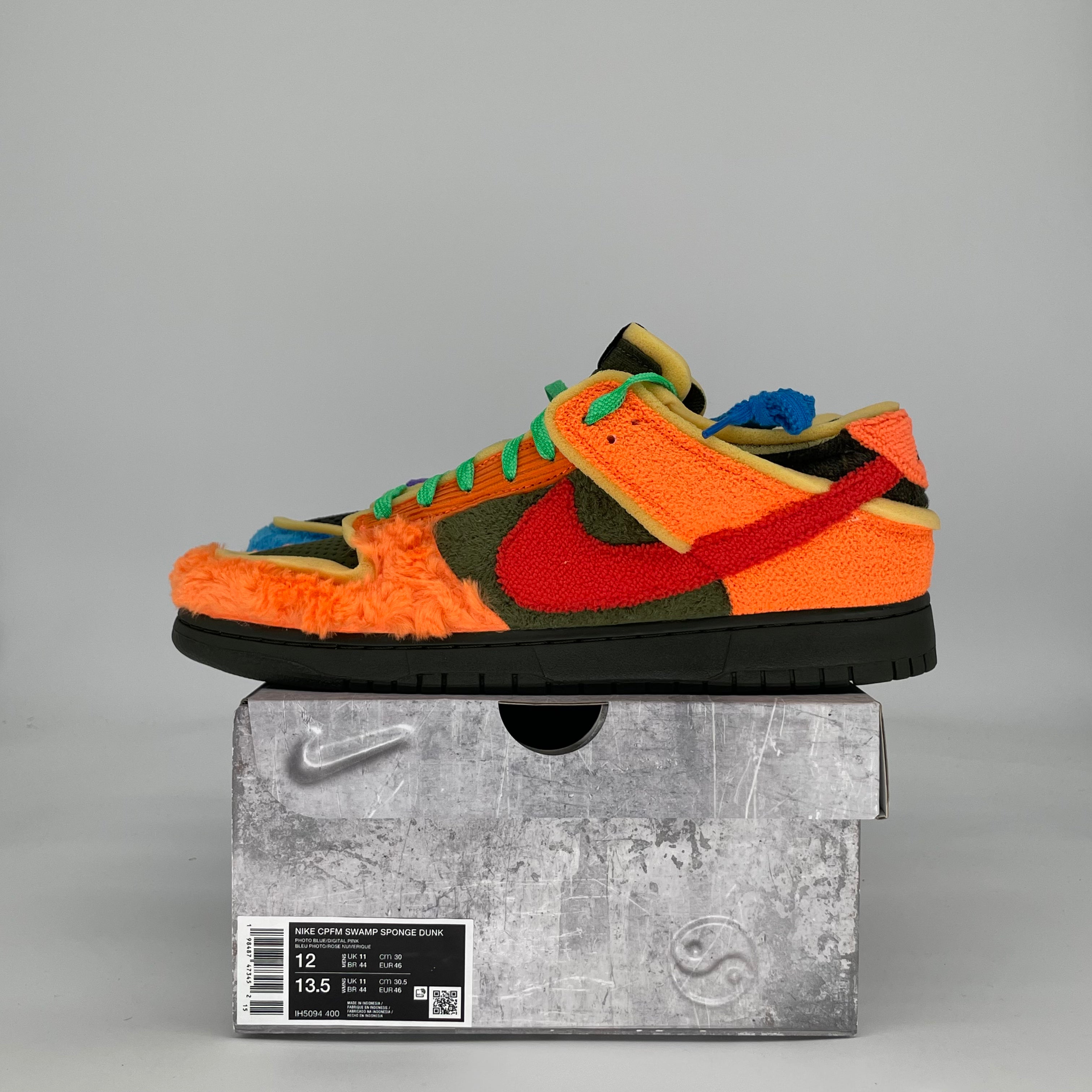 NIKE DUNK LOW CPFM SWAMP SPONGE PHOTO BLUE IH5094-400 SIZE 12/13.5W