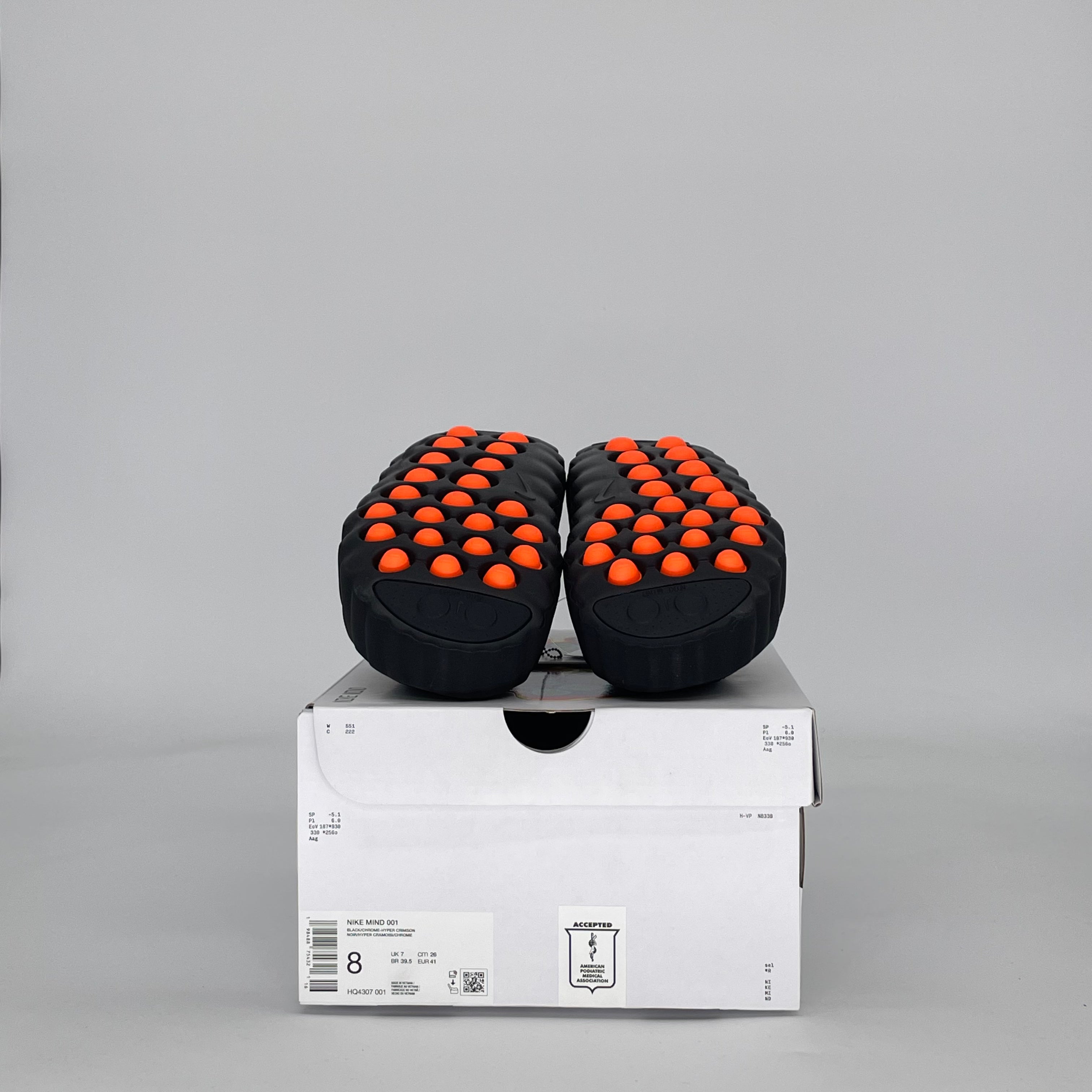 NIKE MIND 001 SLIDE BLACK CHROME HQ4307-001 SIZE 8/9.5W