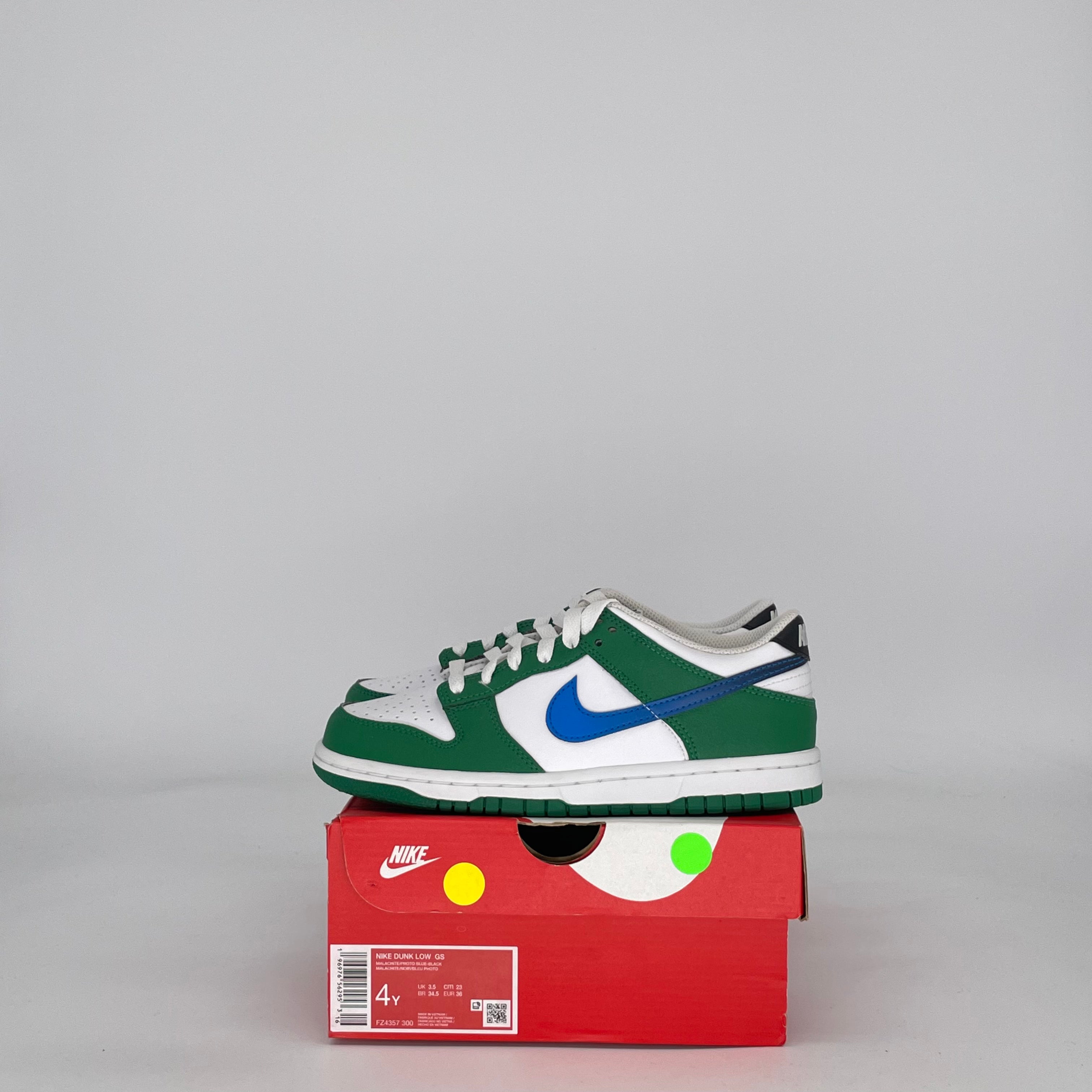 NIKE DUNK LOW MALACHITE FZ4357-300 SIZE 4/5.5W GS
