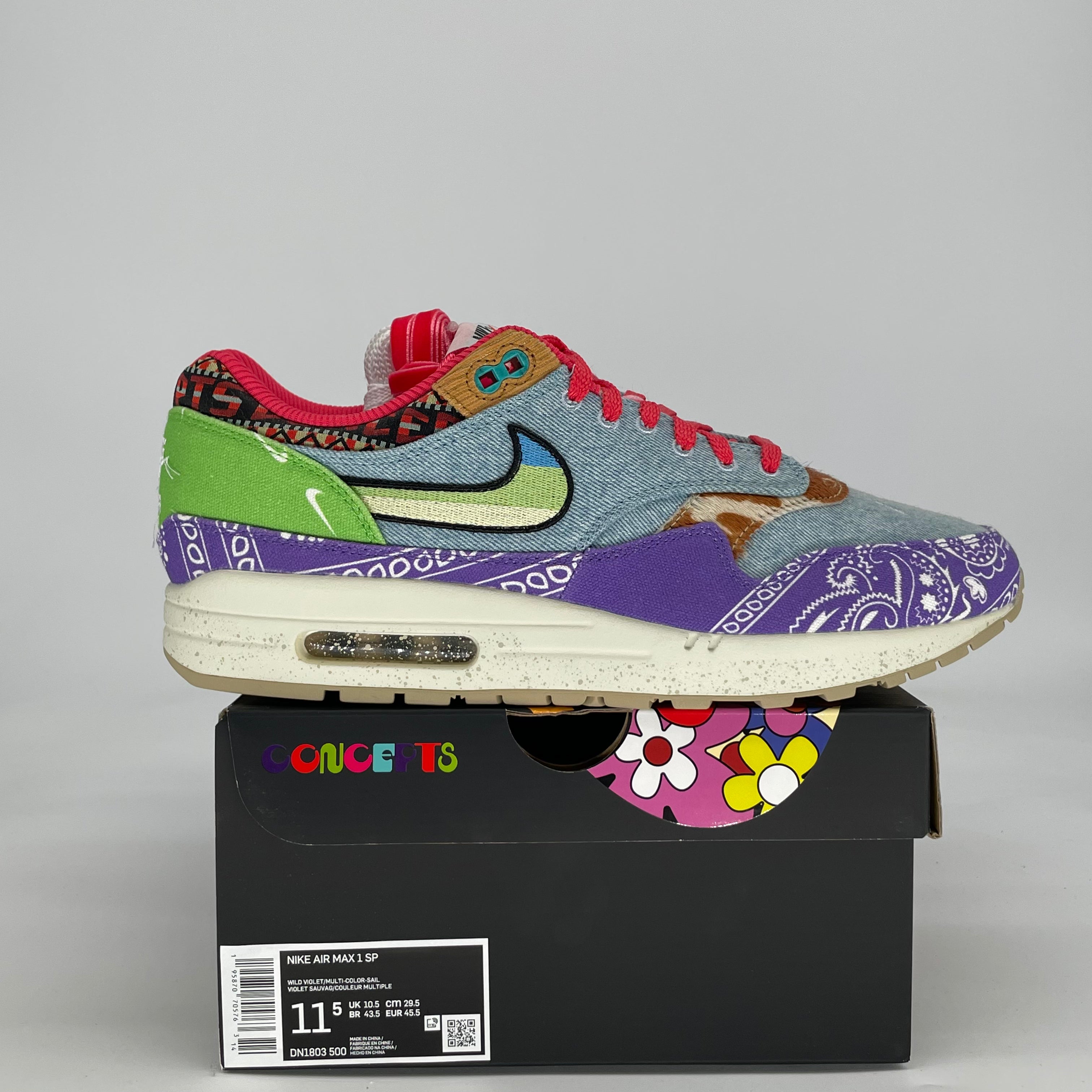 NIKE AIR MAX 1 CONCEPTS FAR OUT (SPECIAL BOX) DN1803-500 SIZE 11.5/13W