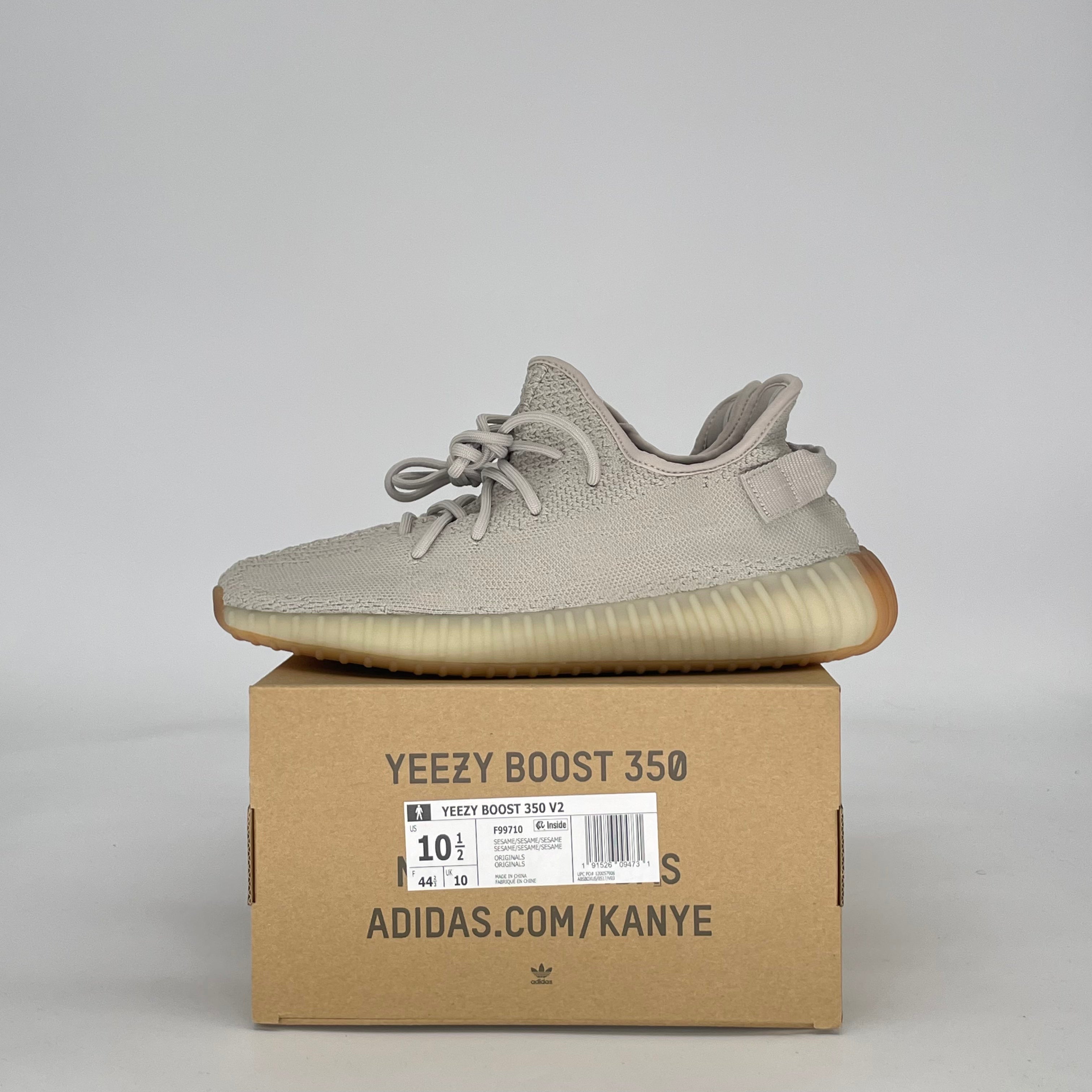 ADIDAS YEEZY BOOST 350 V2 SESAME F99710 SIZE 10.5/12W