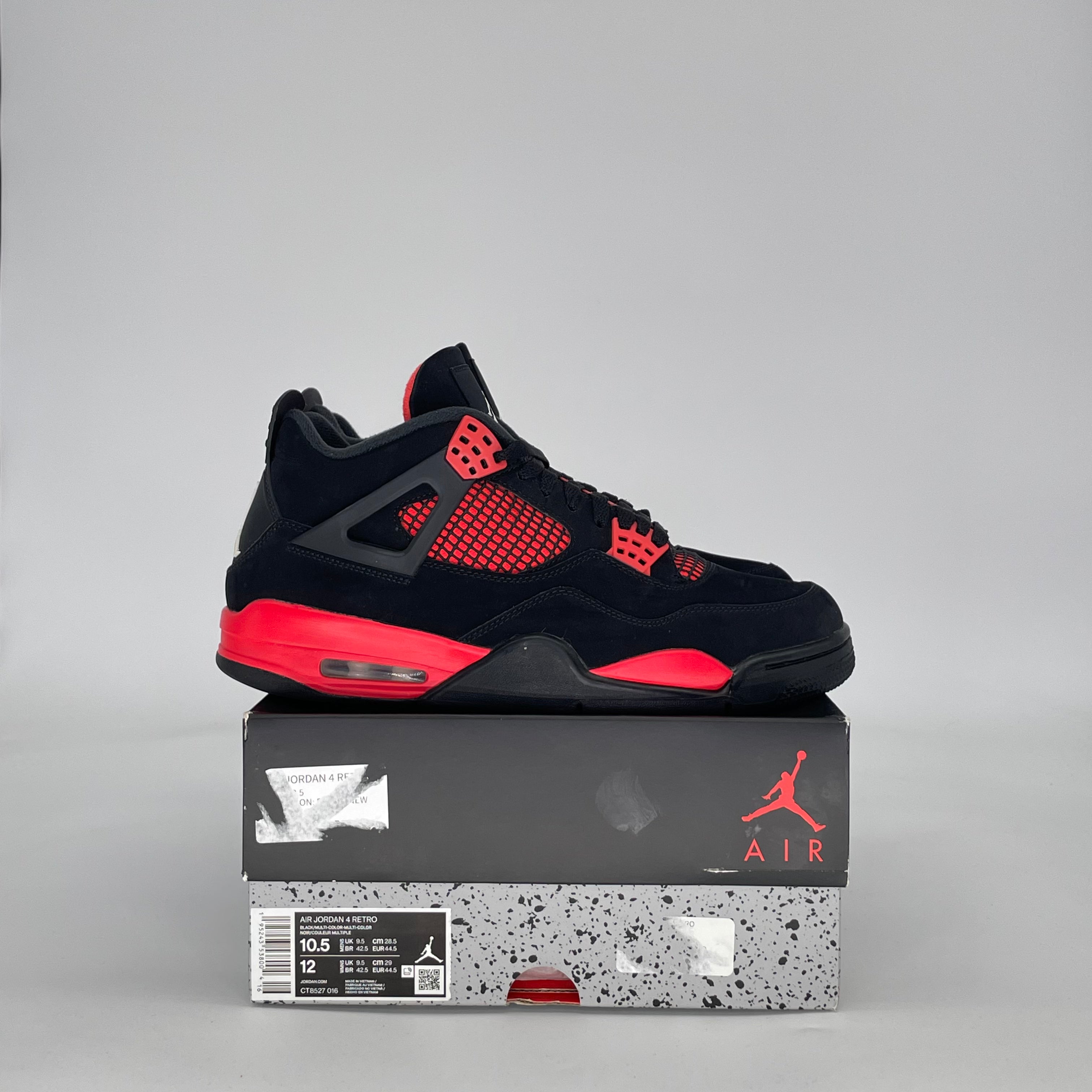 AIR JORDAN 4 RED THUNDER CT8527-016 SIZE 10.5/12W