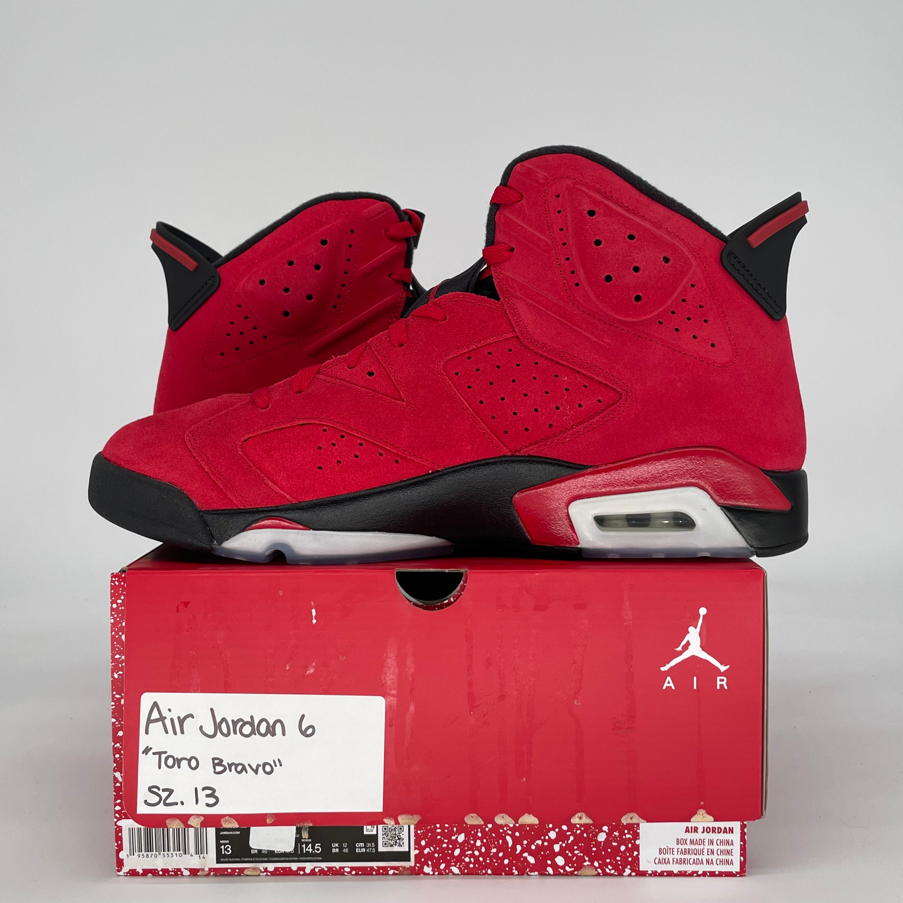 AIR JORDAN 6 TORO BRAVO CT8529-600 SIZE 13/14.5W
