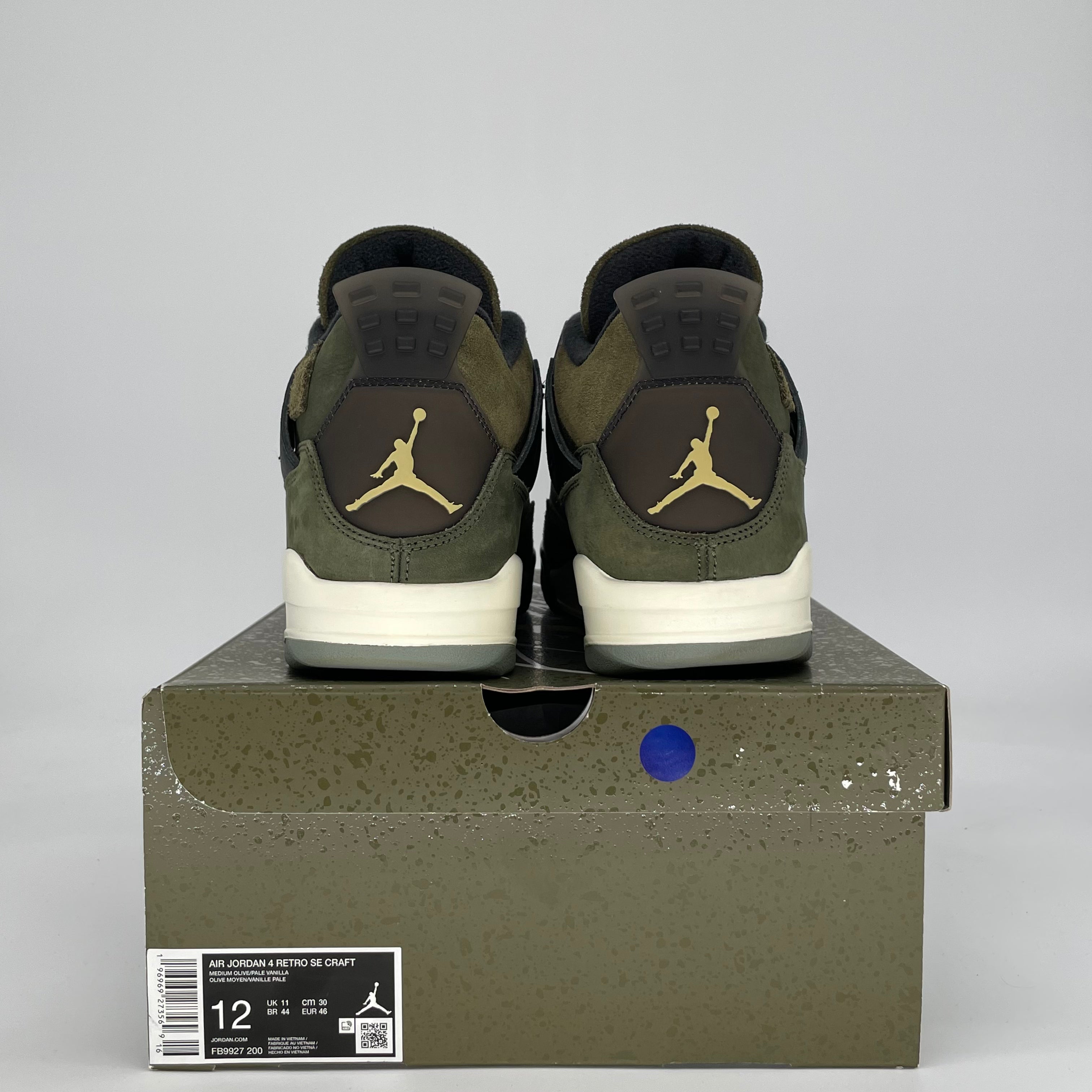 AIR JORDAN 4 CRAFT MEDIUM OLIVE FB9927-200 SIZE 12/13.5W