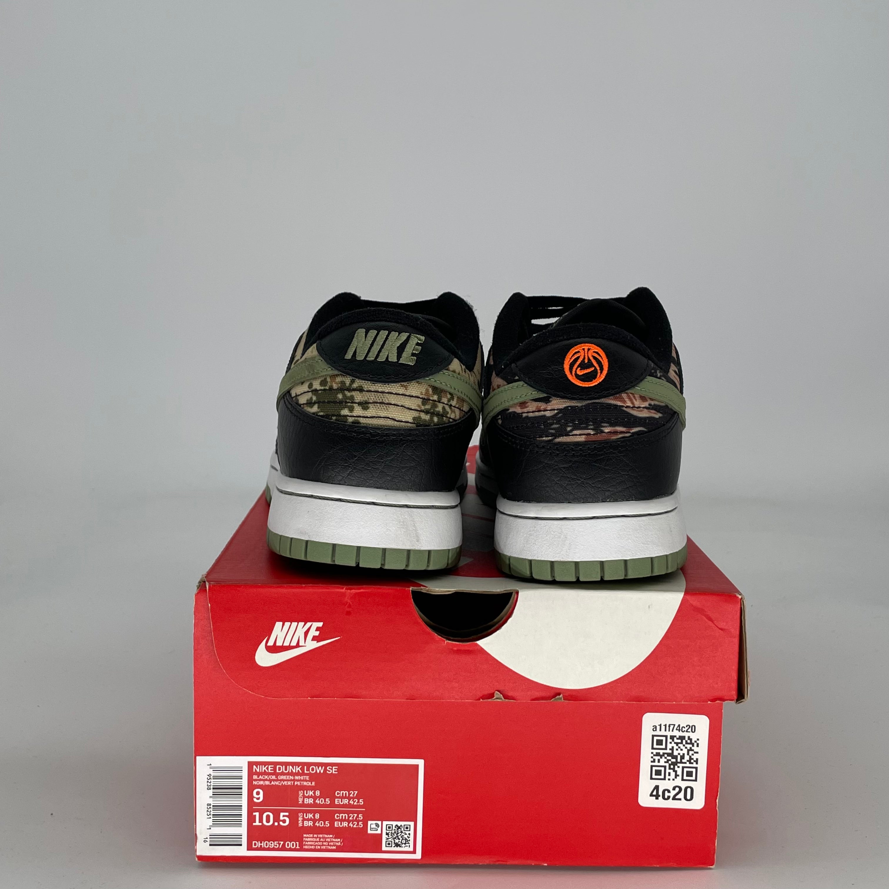 NIKE DUNK LOW CRAZY CAMO DH0957-001 SIZE 9/10.5W