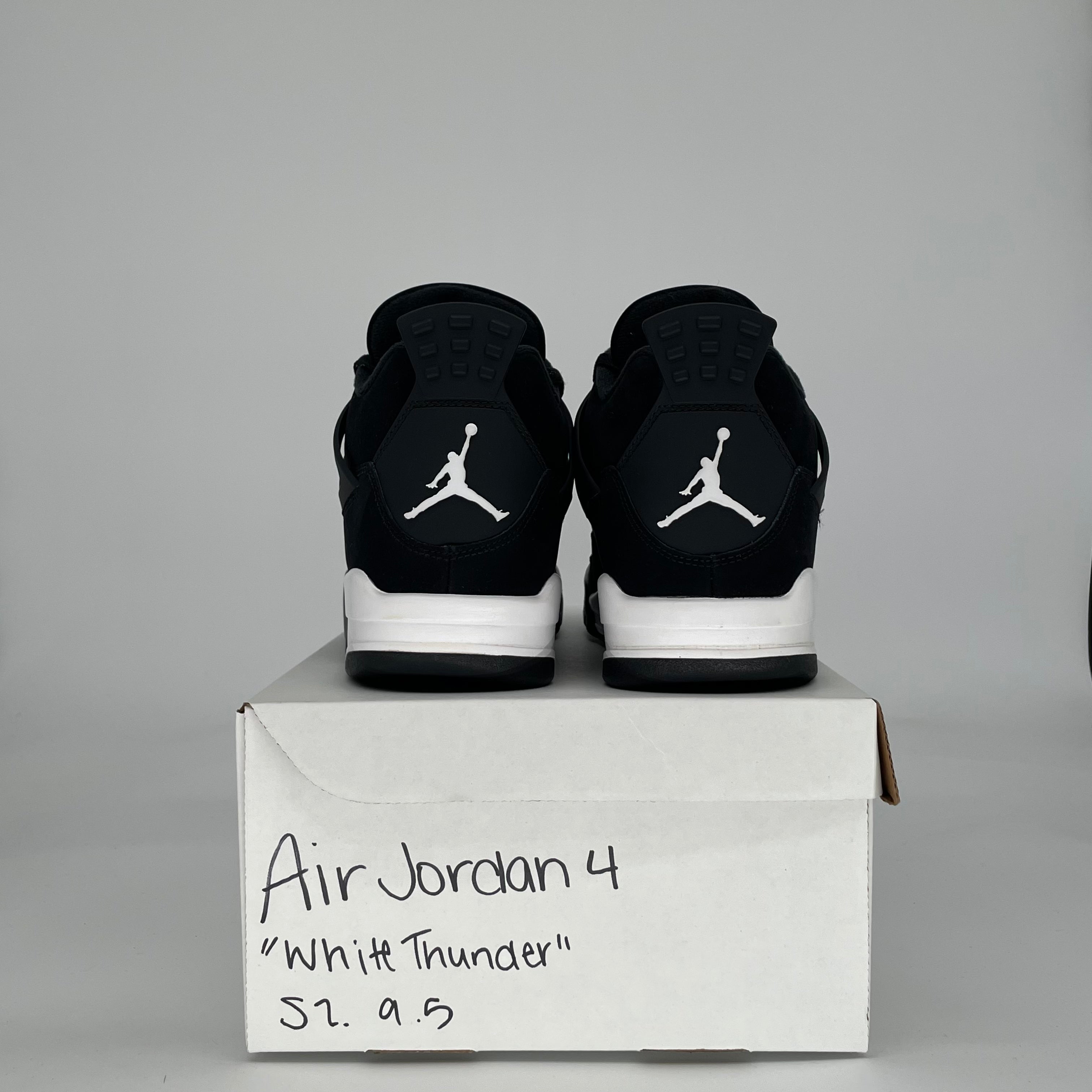 AIR JORDAN 4 WHITE THUNDER FQ8138-001 SIZE 9.5/11W