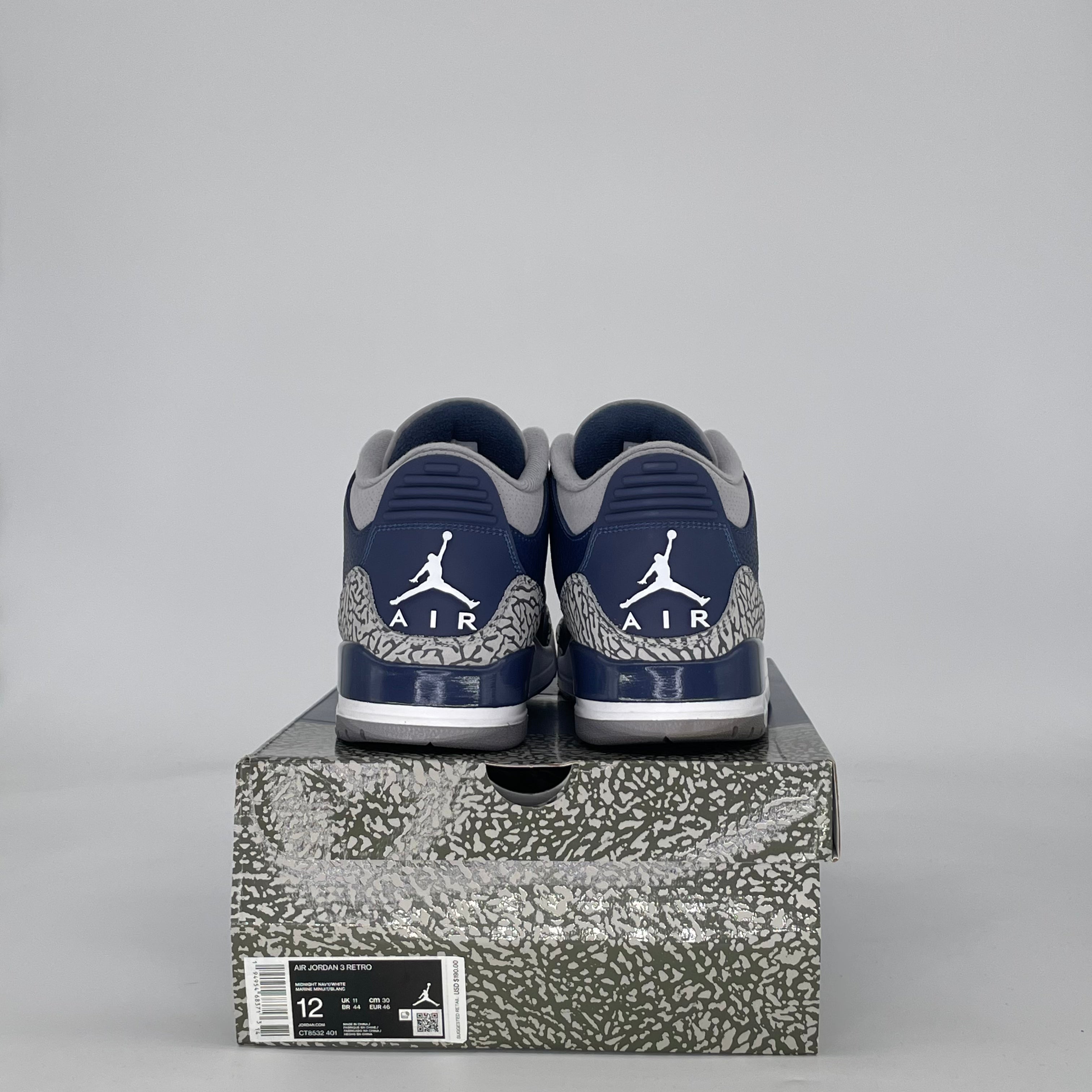 AIR JORDAN 3 GEORGETOWN (2021) CT8532-401 SIZE 12/13.5W