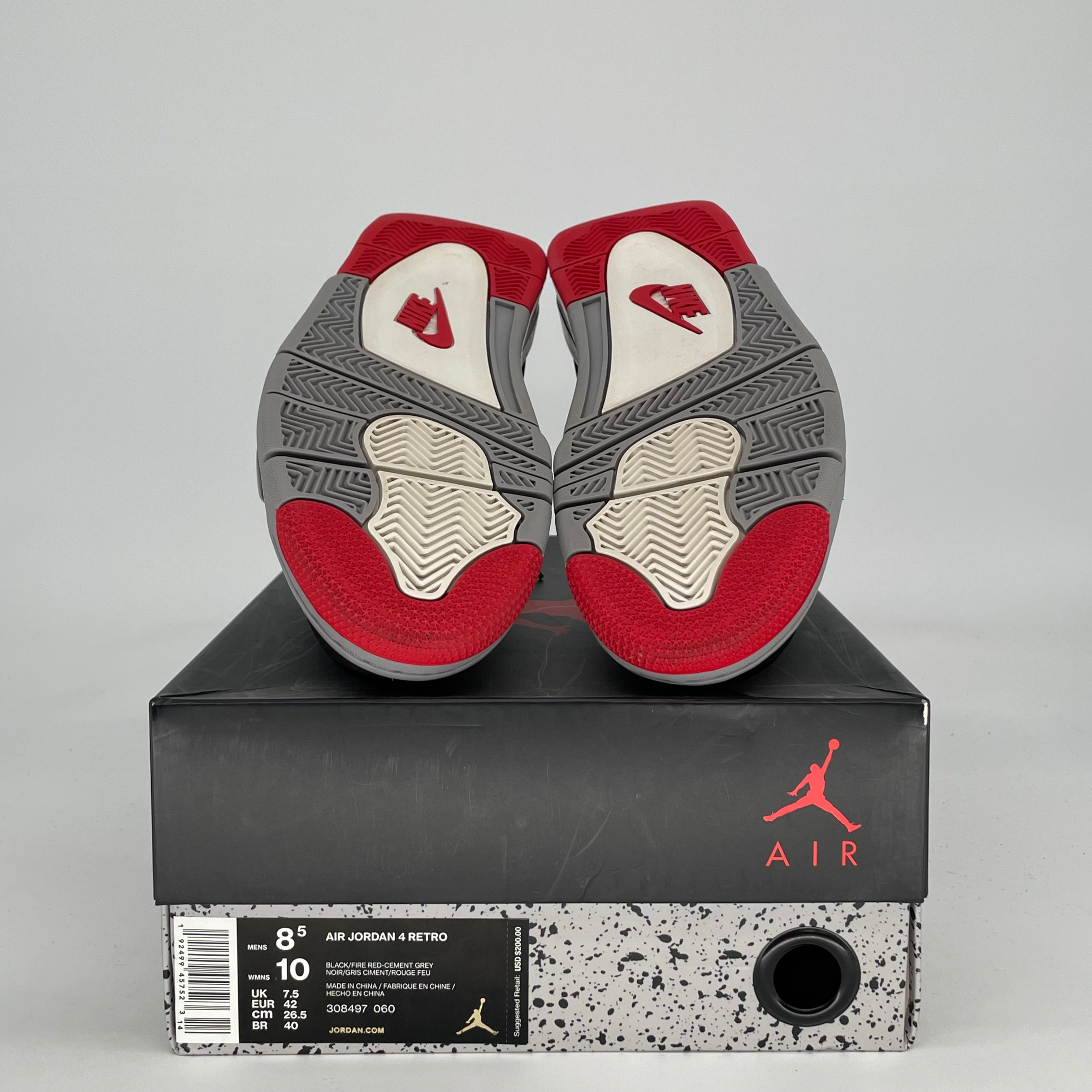 AIR JORDAN 4 BRED 2019 308497-060 SIZE 8.5/10W