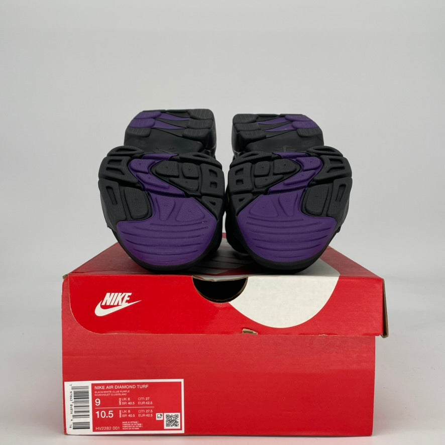NIKE AIR DIAMOND TURF RAVENS HV2282-001 SIZE9/10.5W