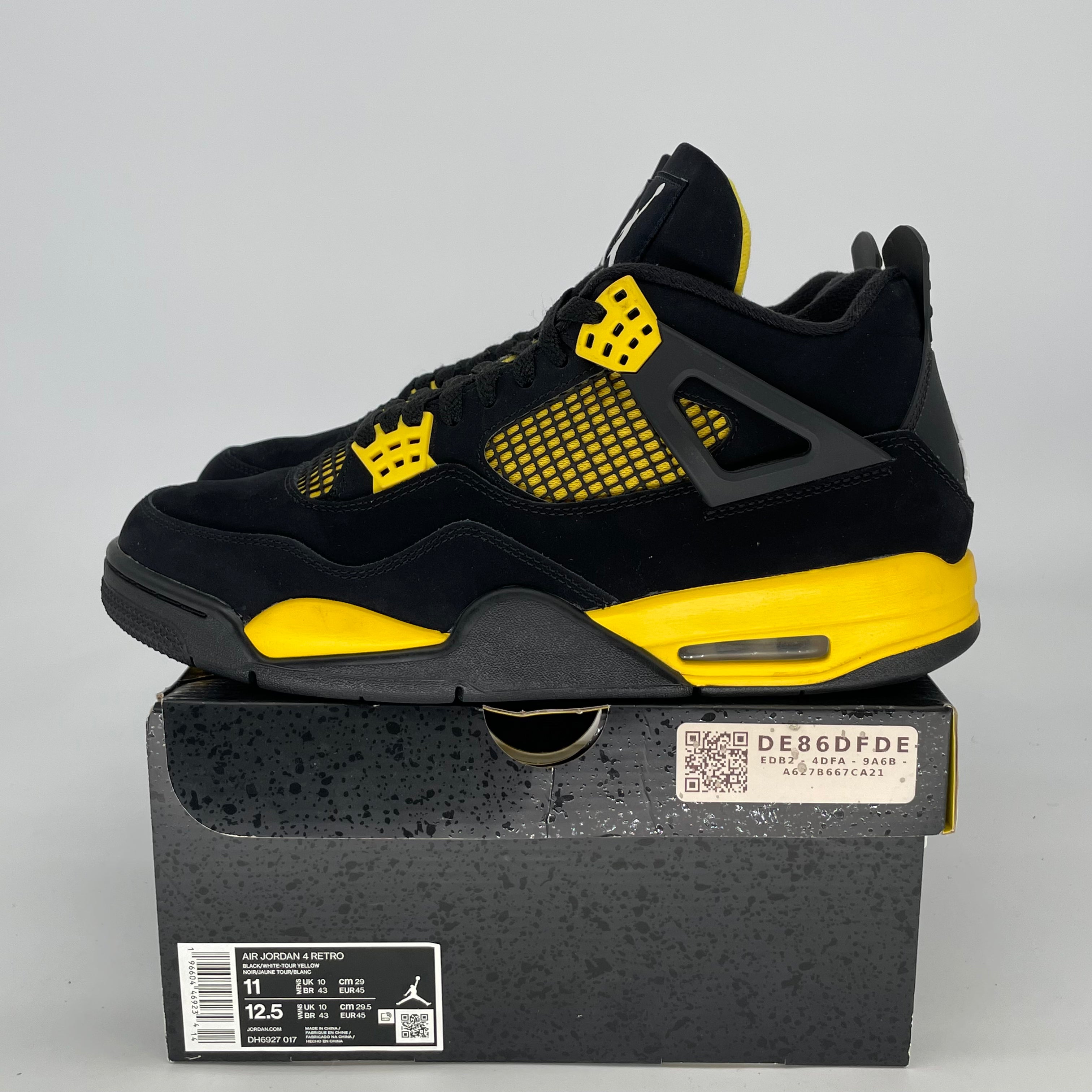 AIR JORDAN 4 THUNDER DH6927-017 SIZE 11/12.5W