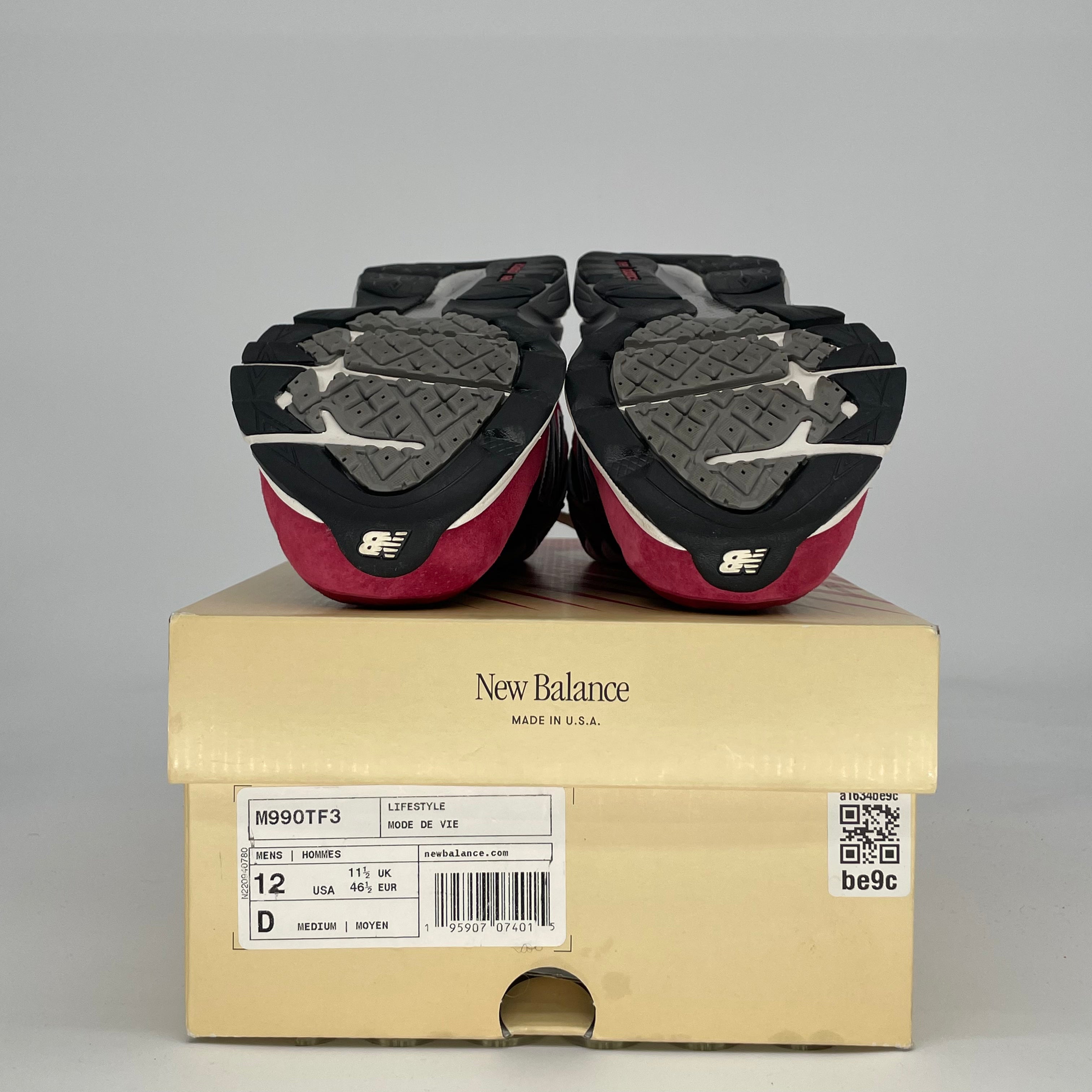 NEW BALANCE 990V3 MIUSA TEDDY SANTIS SCARLET M99OTF3 SIZE 12/13.5W